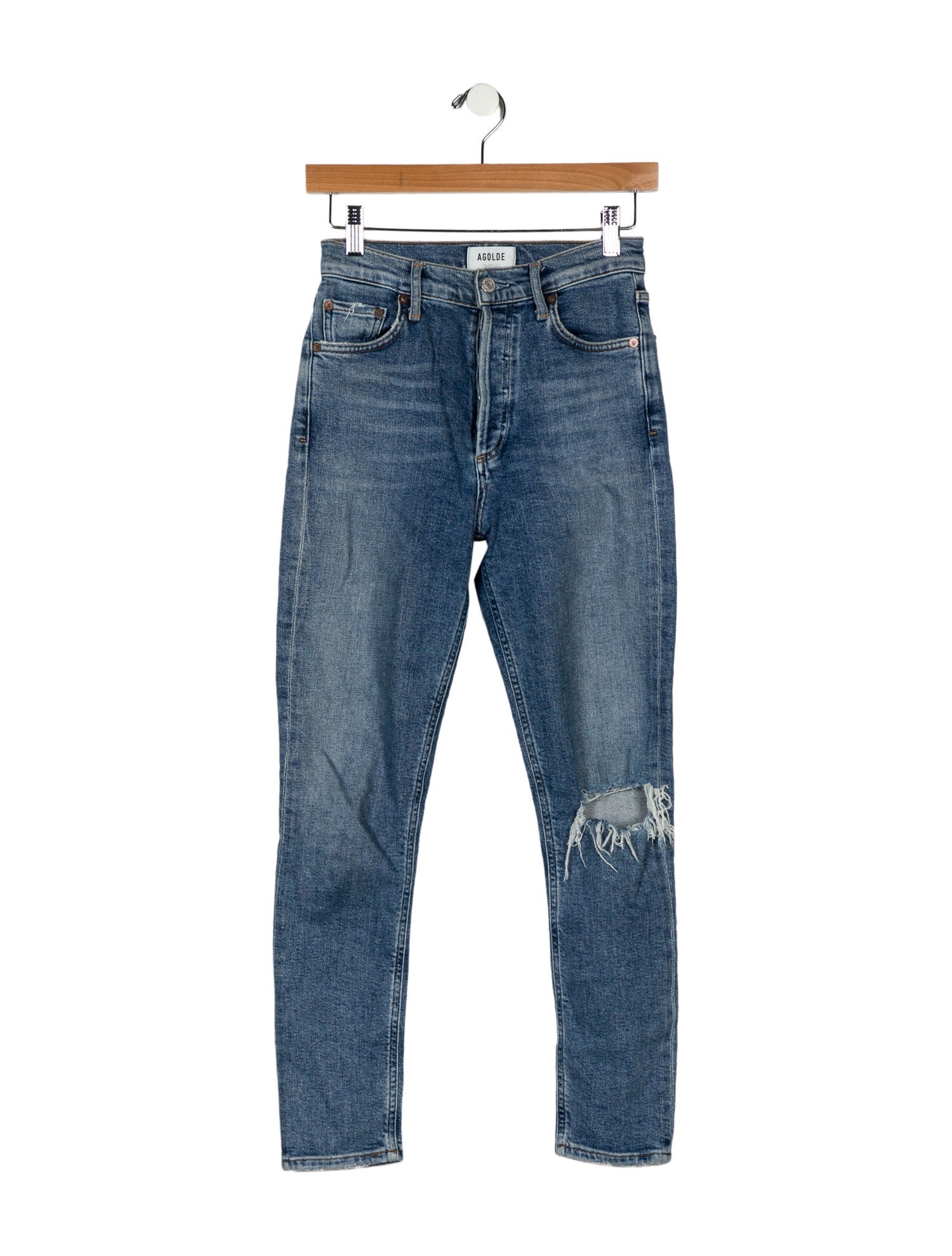 AGOLDE Mid-Rise Skinny Leg Jeans