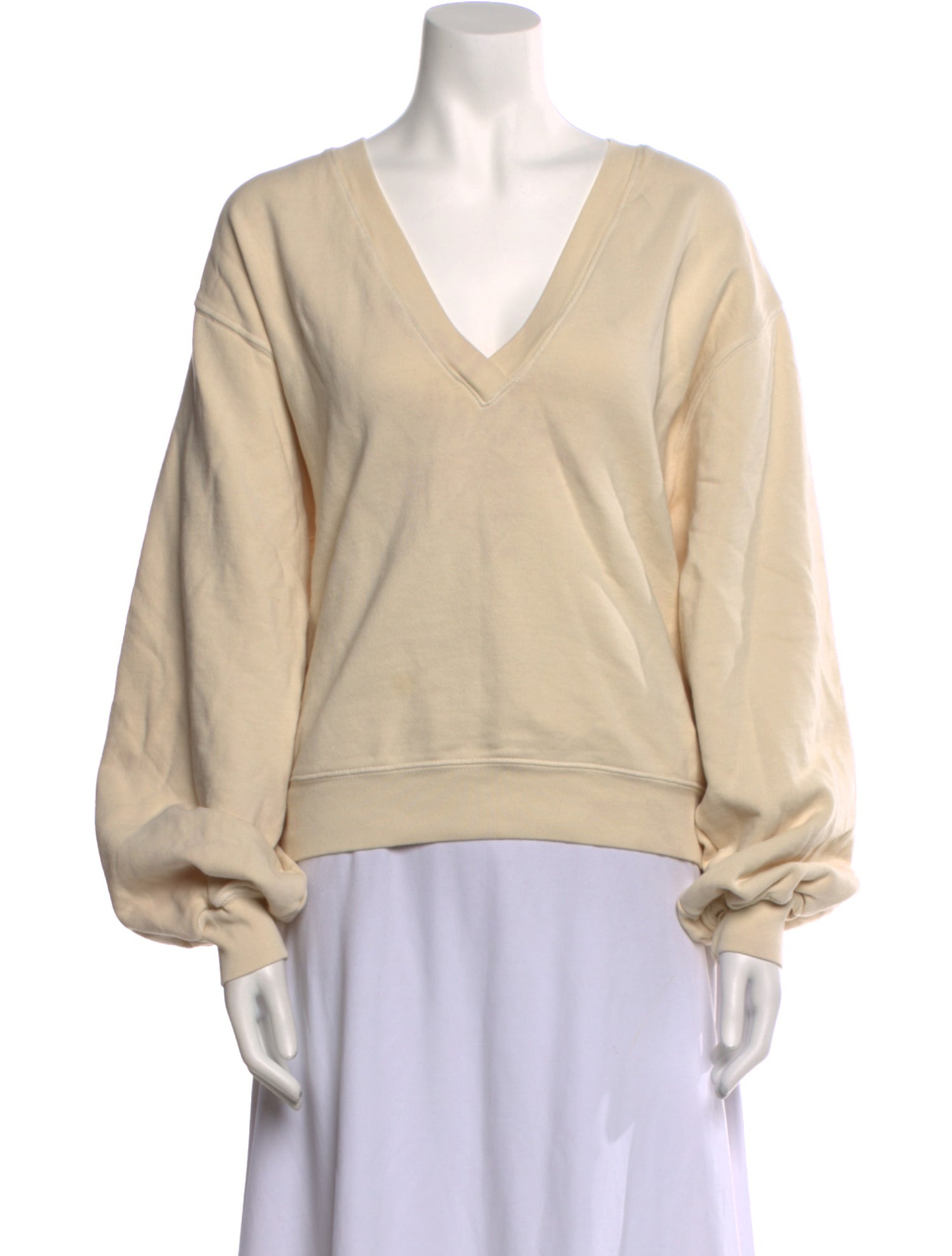 AGOLDE V-Neck Long Sleeve Sweatshirt