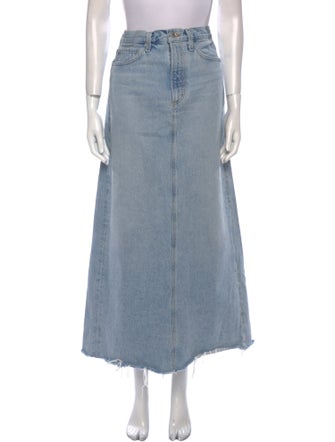 AGOLDE Distressed Accents Midi Length Skirt