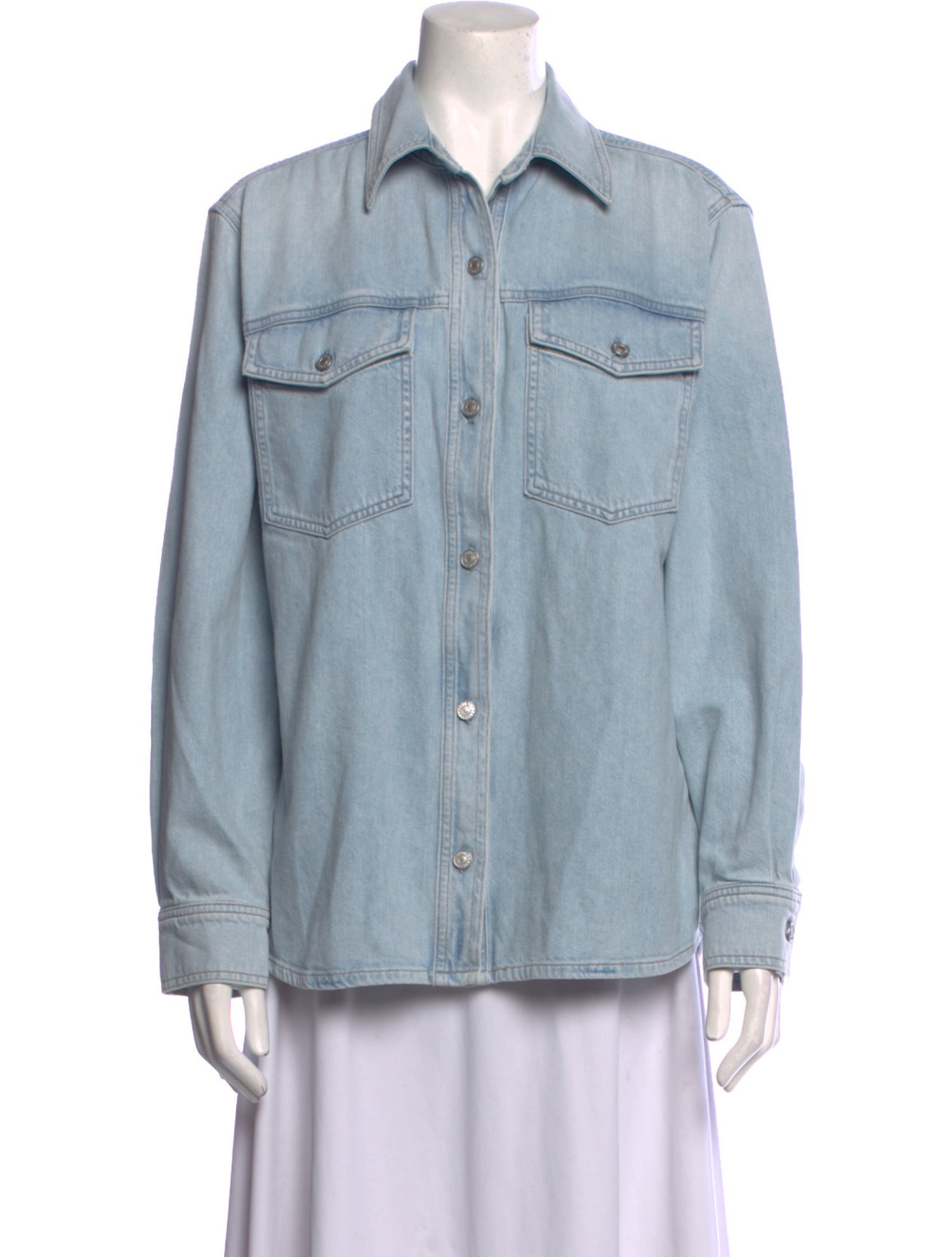 AGOLDE Long Sleeve Button-Up Top