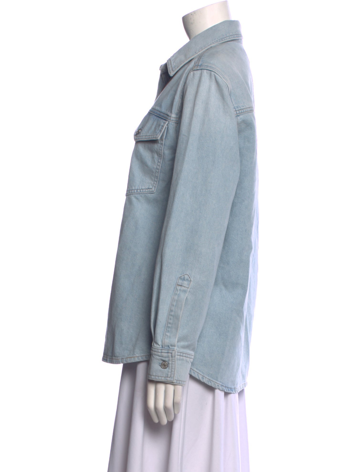 AGOLDE Long Sleeve Button-Up Top