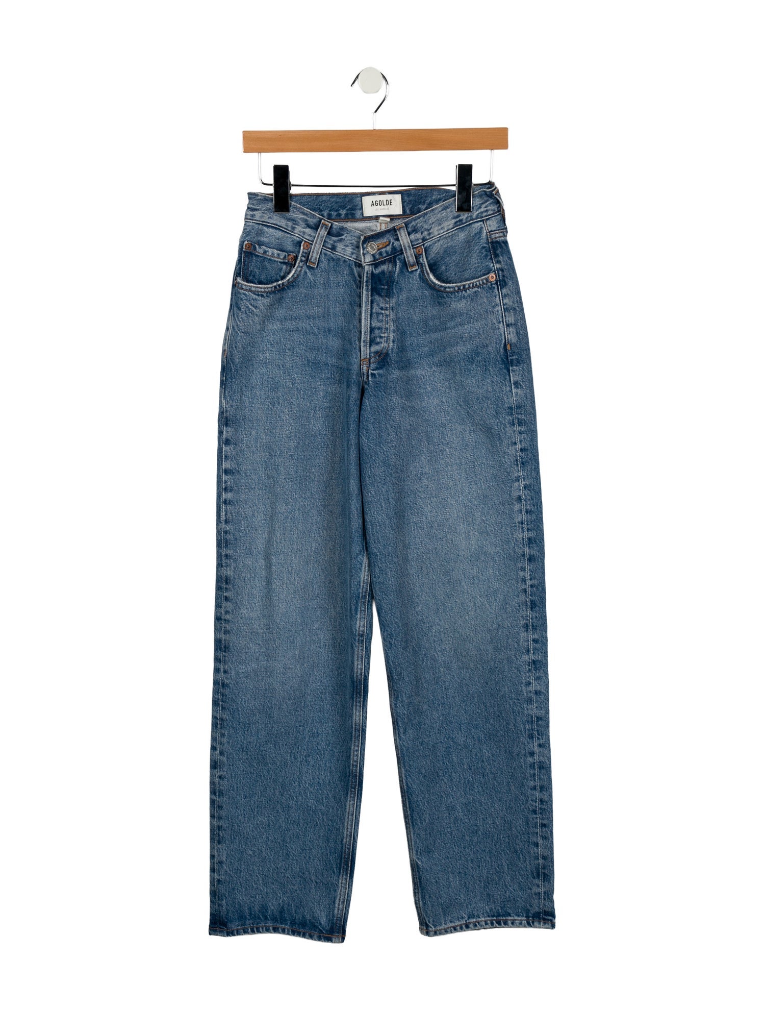 AGOLDE Mid-Rise Straight Leg Jeans