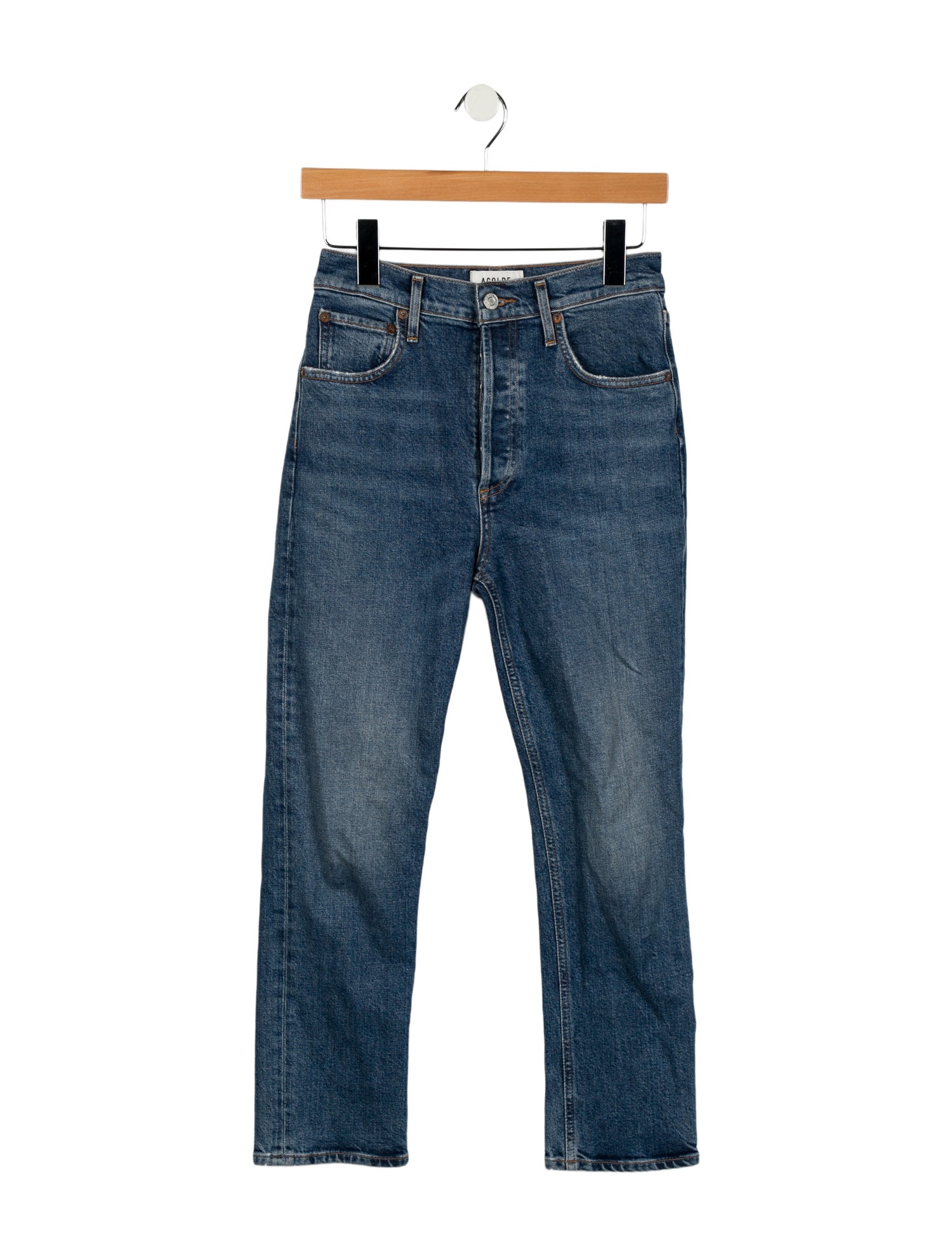 AGOLDE Mid-Rise Straight Leg Jeans