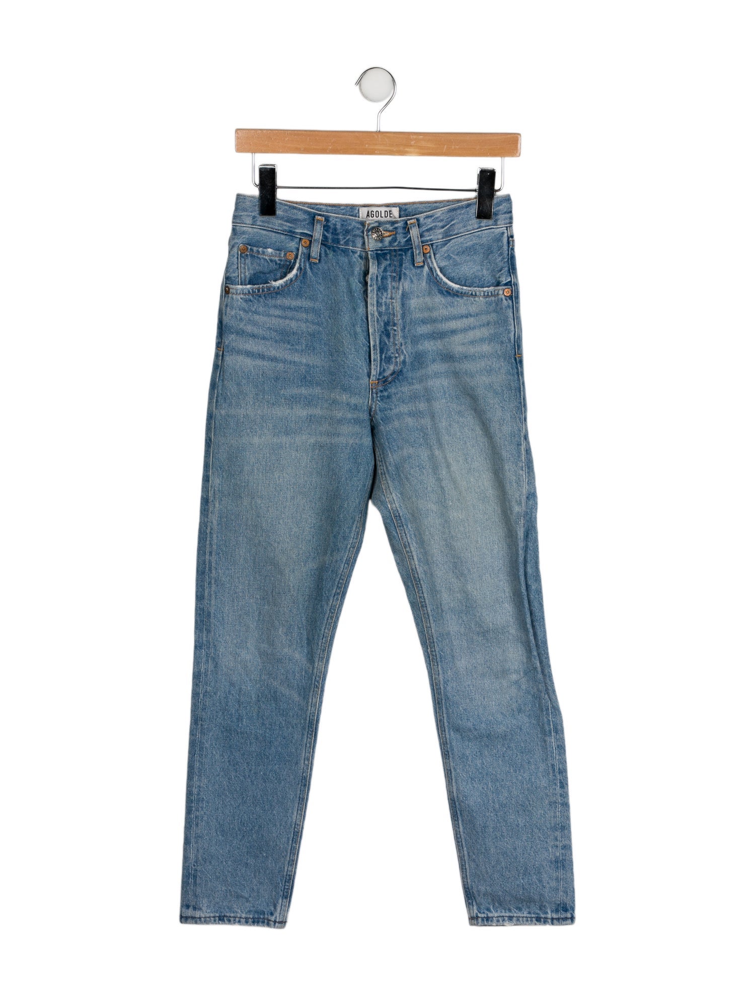AGOLDE Mid-Rise Straight Leg Jeans