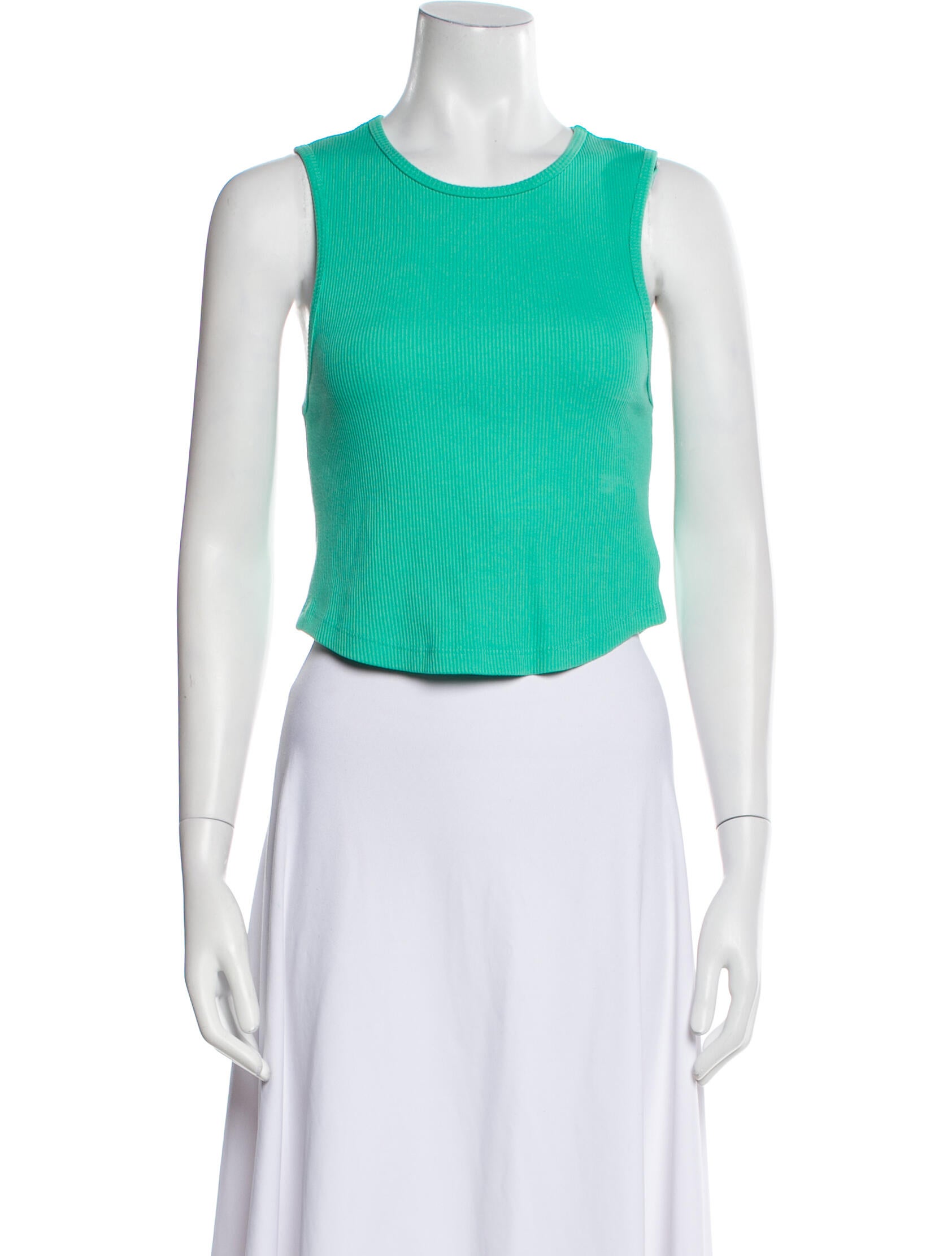 AGOLDE Crew Neck Sleeveless Crop Top