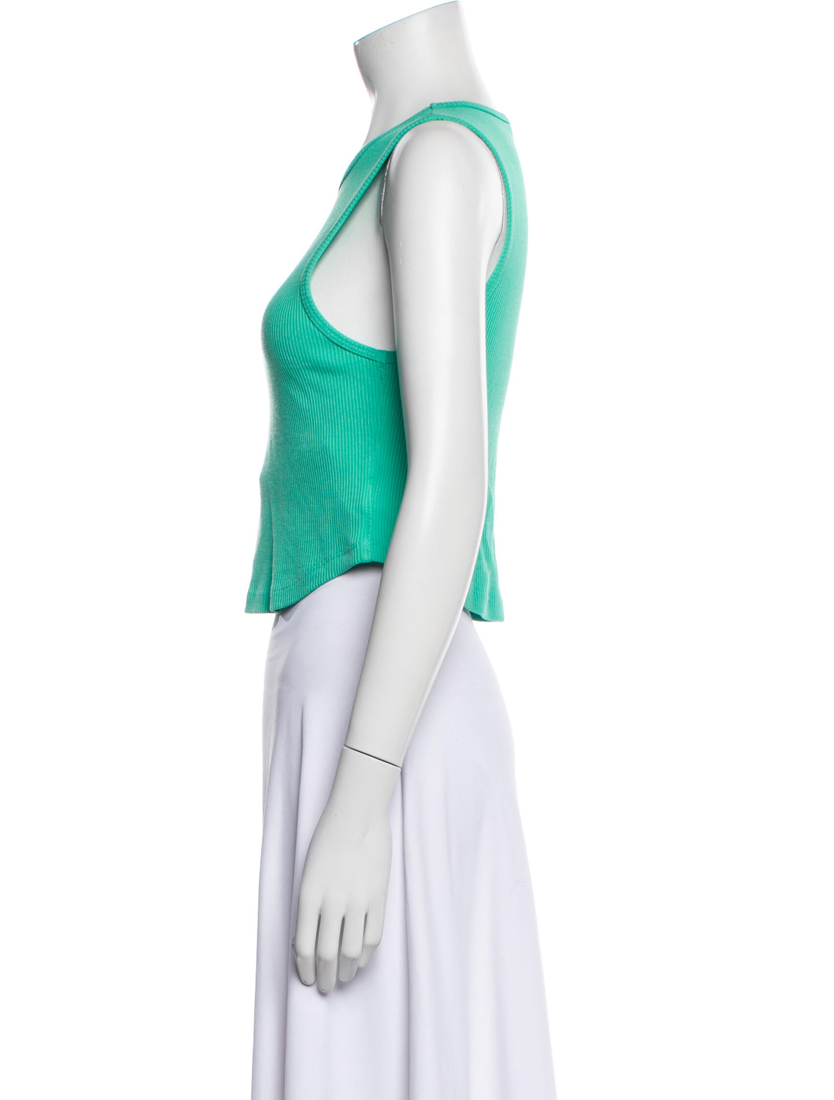AGOLDE Crew Neck Sleeveless Crop Top