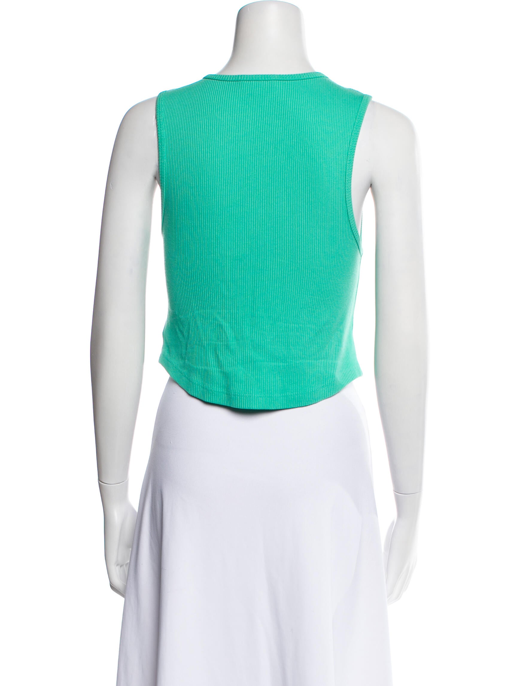 AGOLDE Crew Neck Sleeveless Crop Top