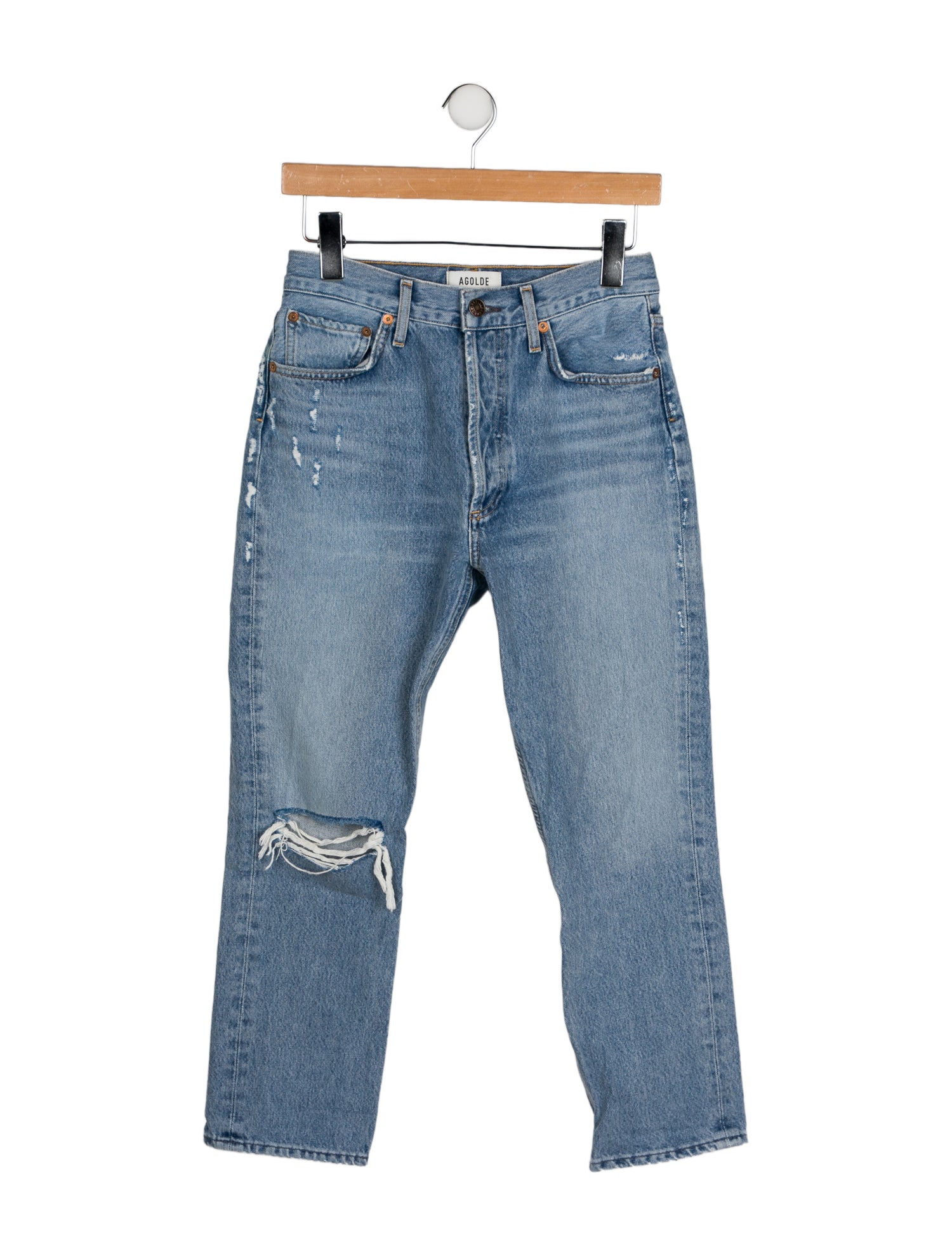 AGOLDE Mid-Rise Straight Leg Jeans