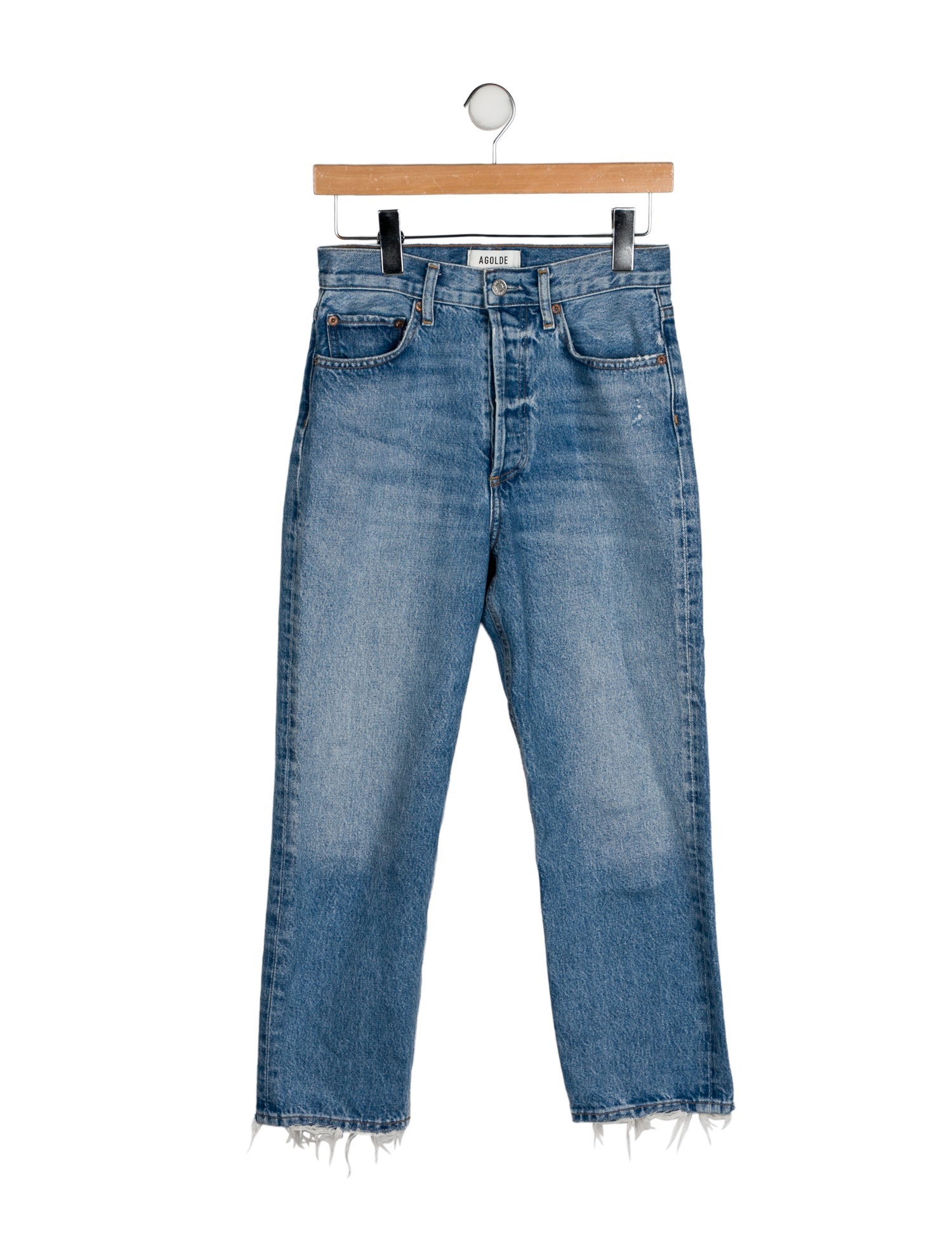 AGOLDE Mid-Rise Straight Leg Jeans