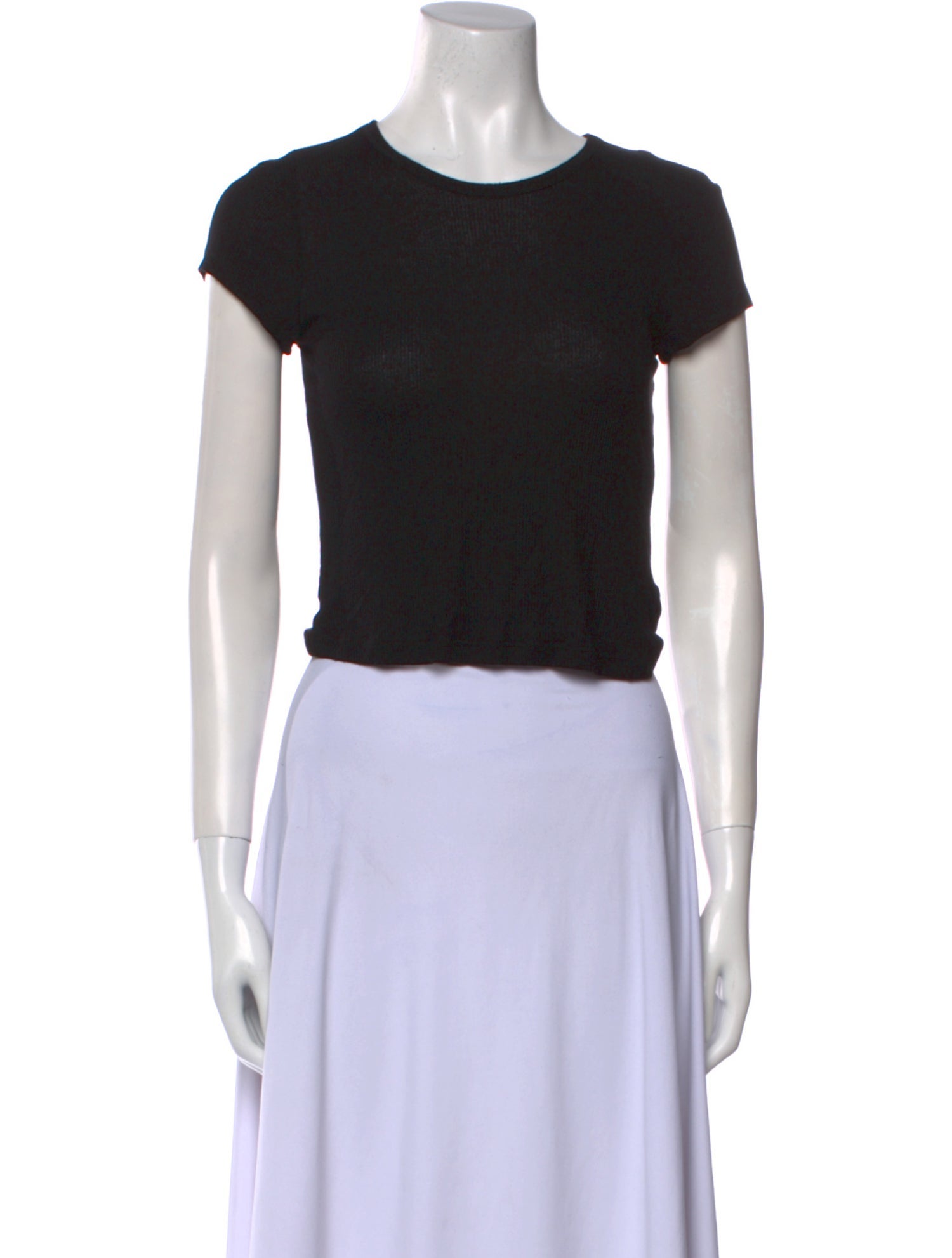 AGOLDE Crew Neck Short Sleeve Crop Top