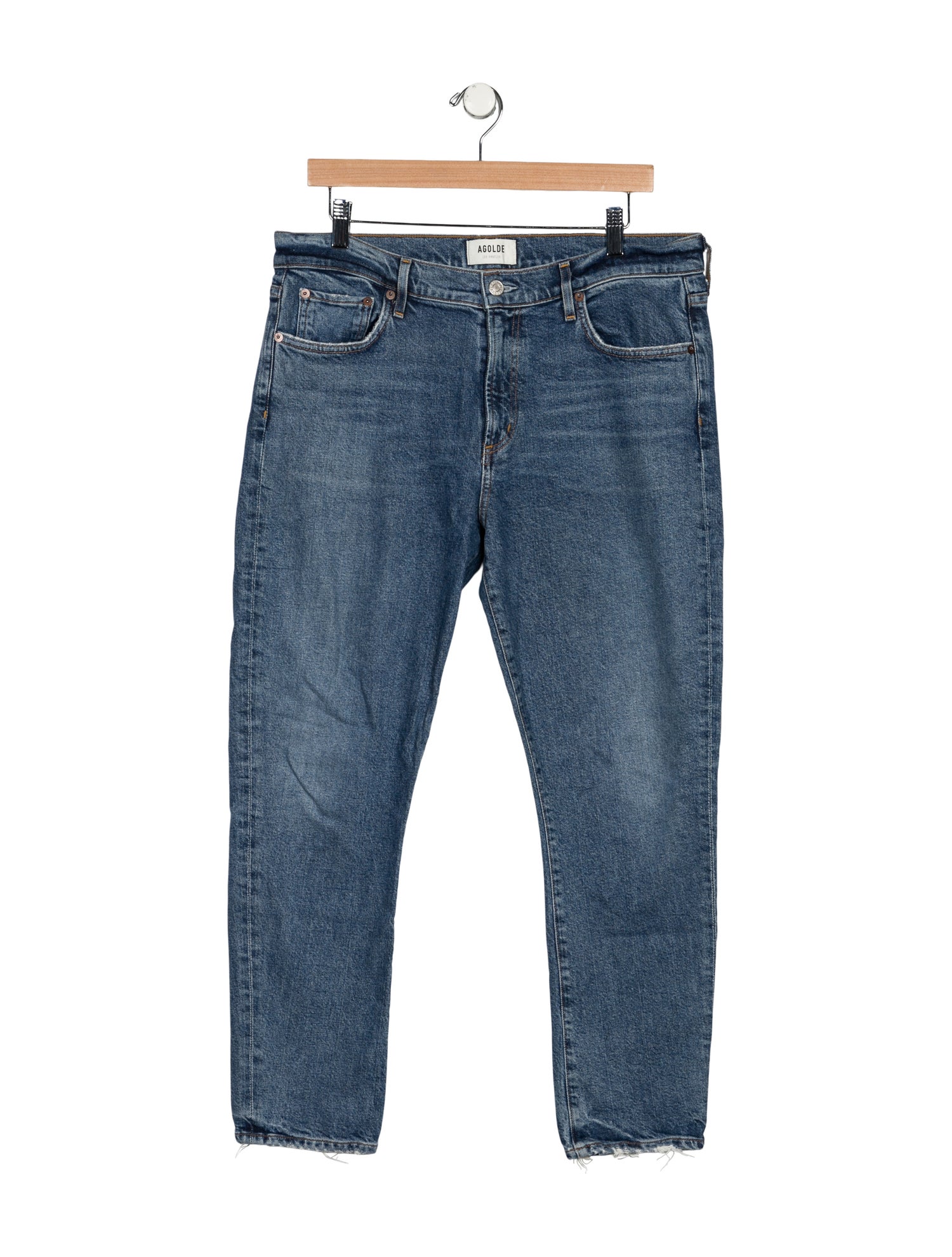 AGOLDE Mid-Rise Straight Leg Jeans