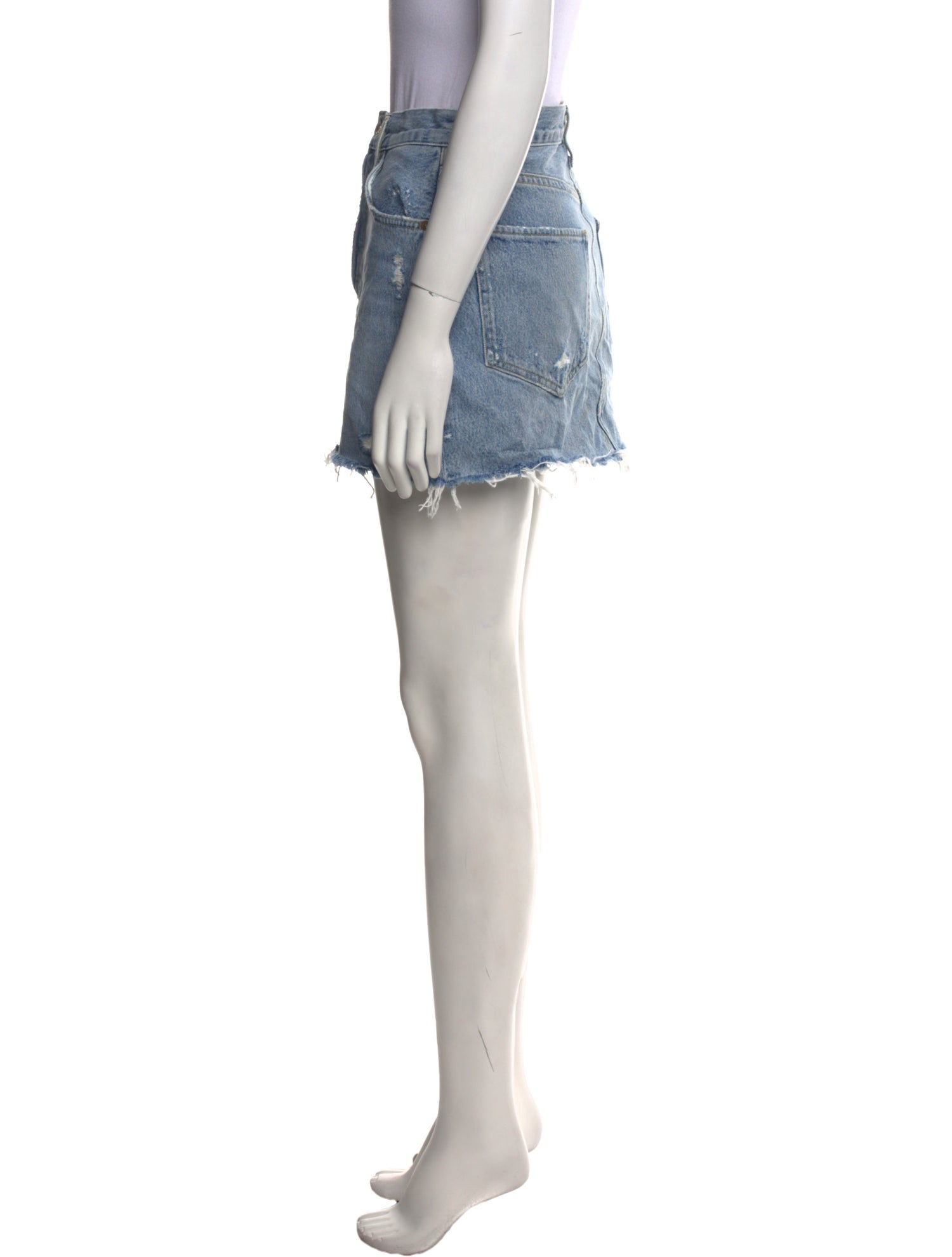 AGOLDE Distressed Accents Mini Skirt