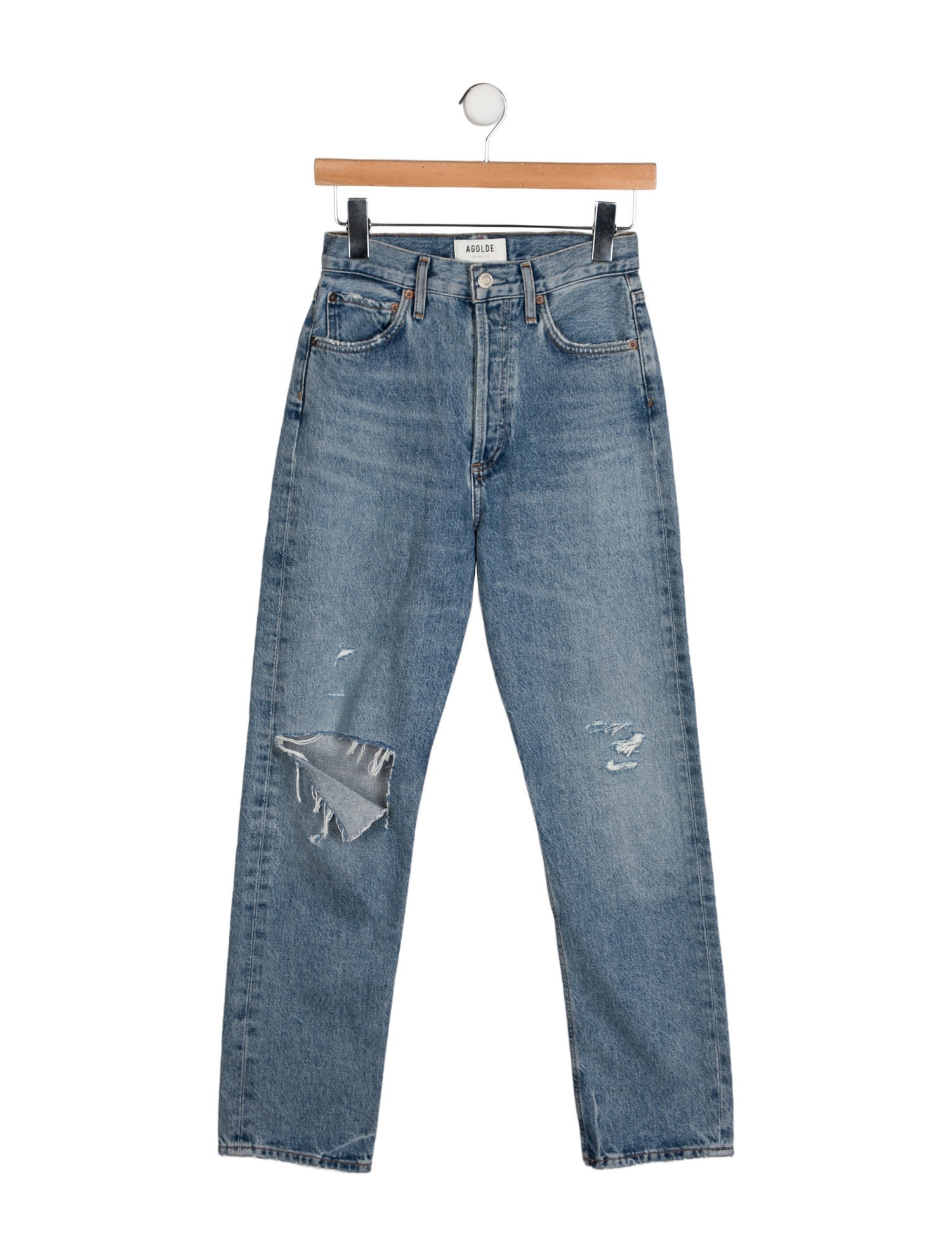AGOLDE Mid-Rise Straight Leg Jeans