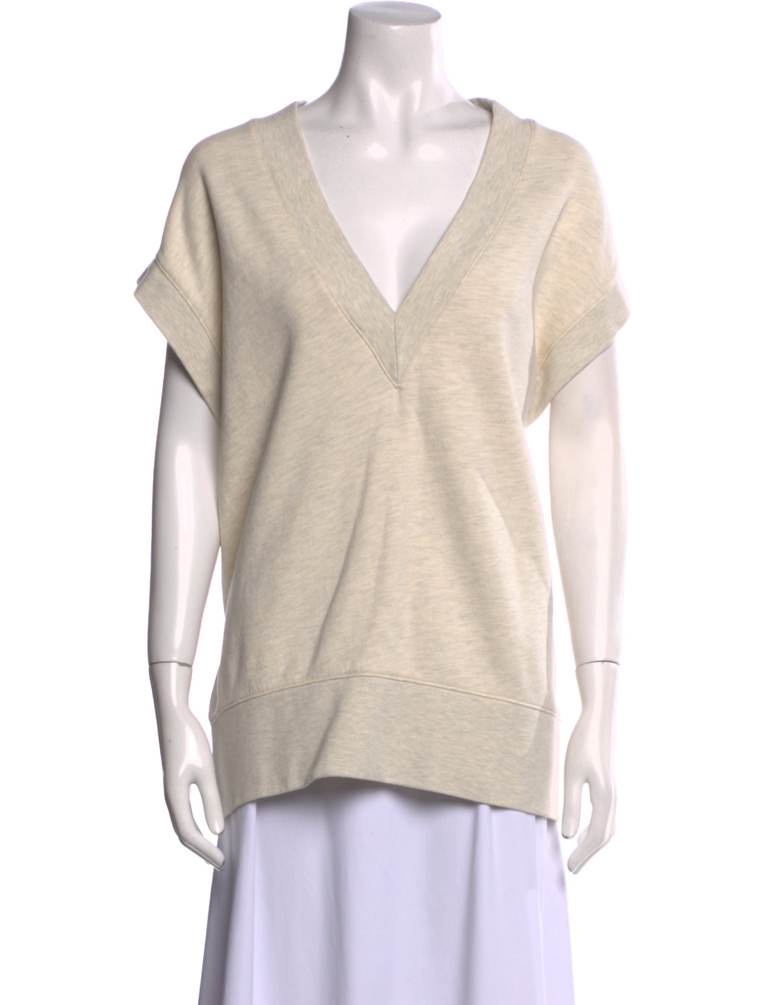 AGOLDE V-Neck Short Sleeve Blouse