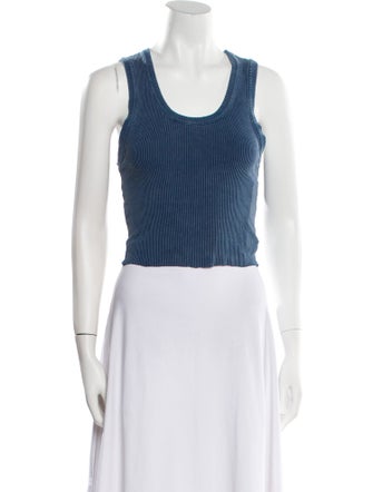 AGOLDE Square Neckline Sleeveless Crop Top