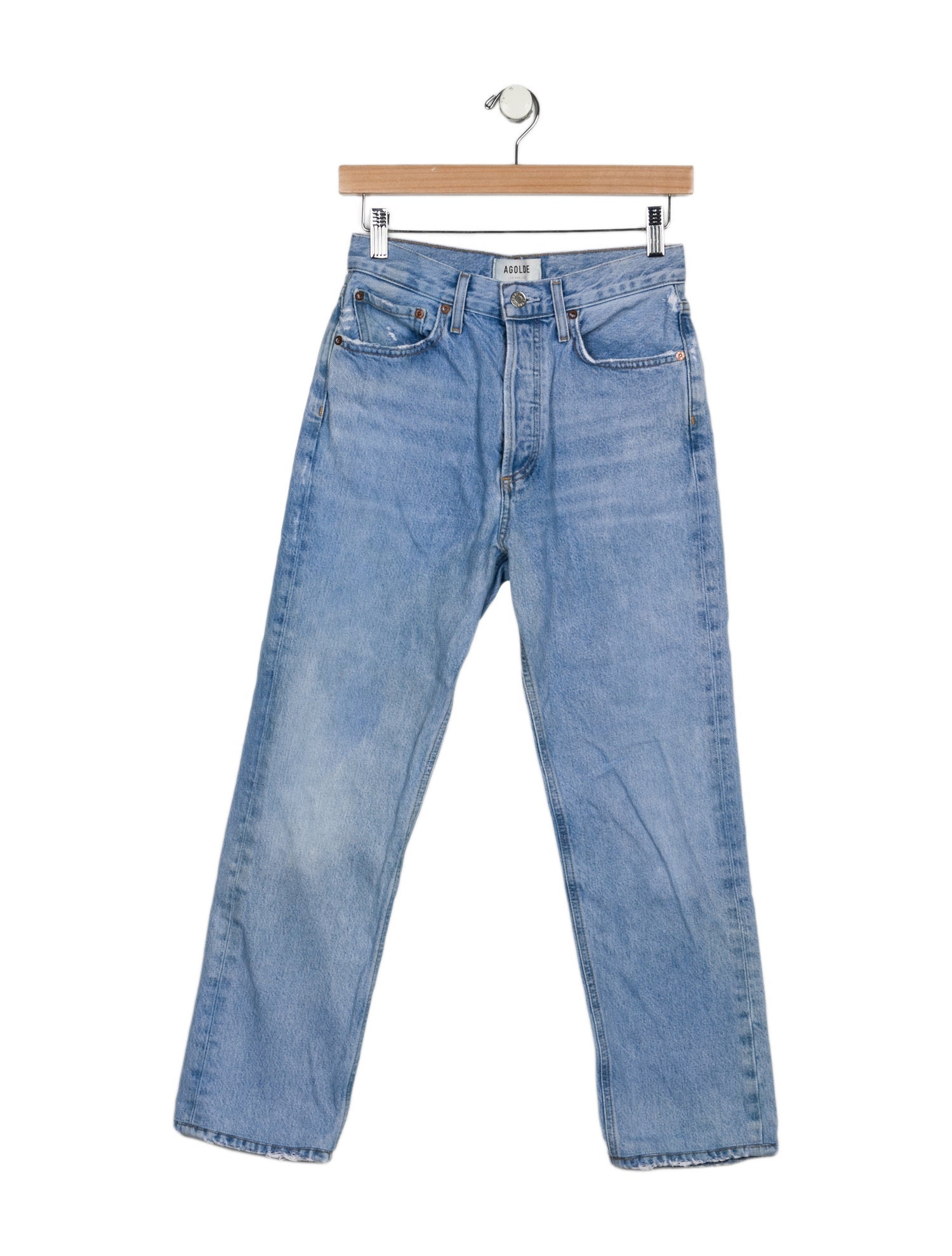 AGOLDE Mid-Rise Straight Leg Jeans
