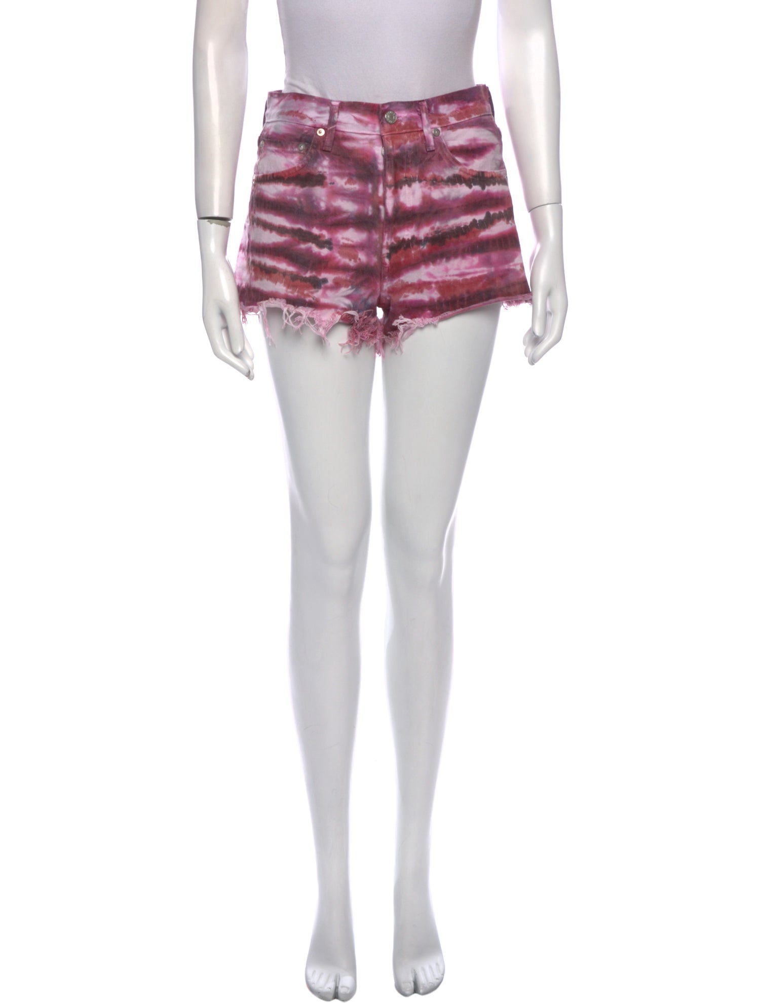 AGOLDE Tie-Dye Print Mini Shorts