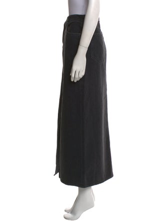 AGOLDE Raw-Edge Trim Midi Length Skirt