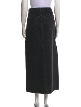 AGOLDE Raw-Edge Trim Midi Length Skirt