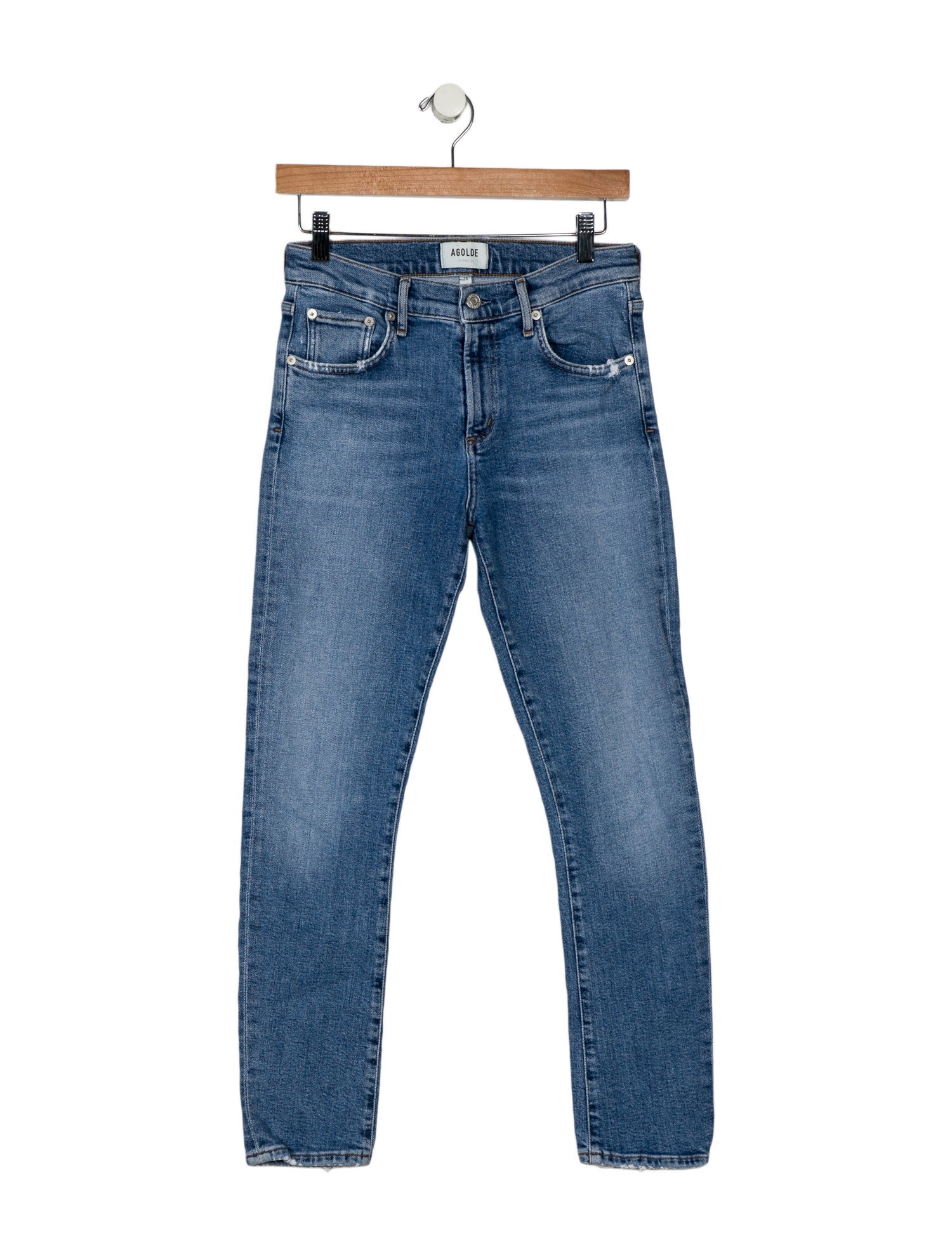 AGOLDE Mid-Rise Skinny Leg Jeans