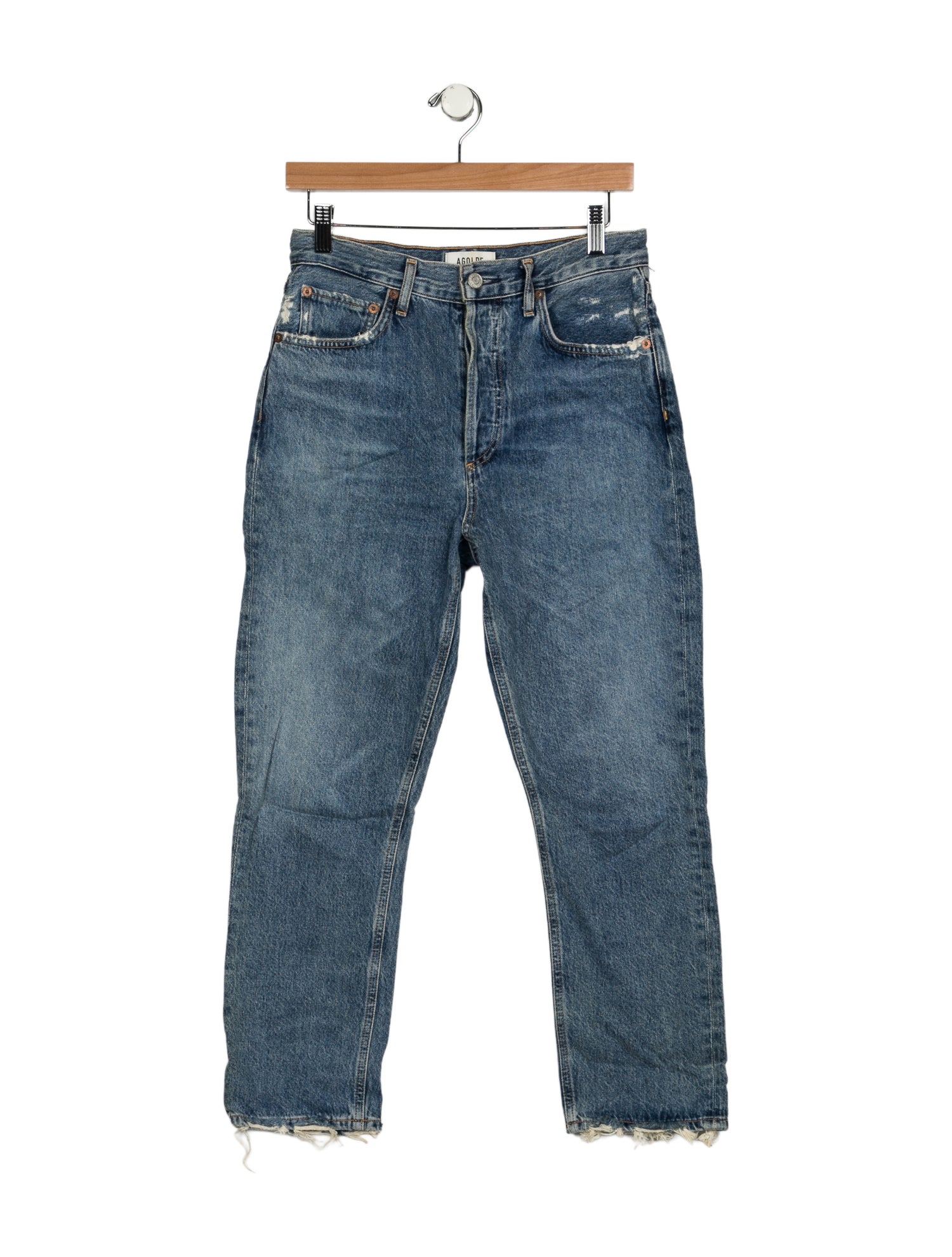 AGOLDE Mid-Rise Straight Leg Jeans