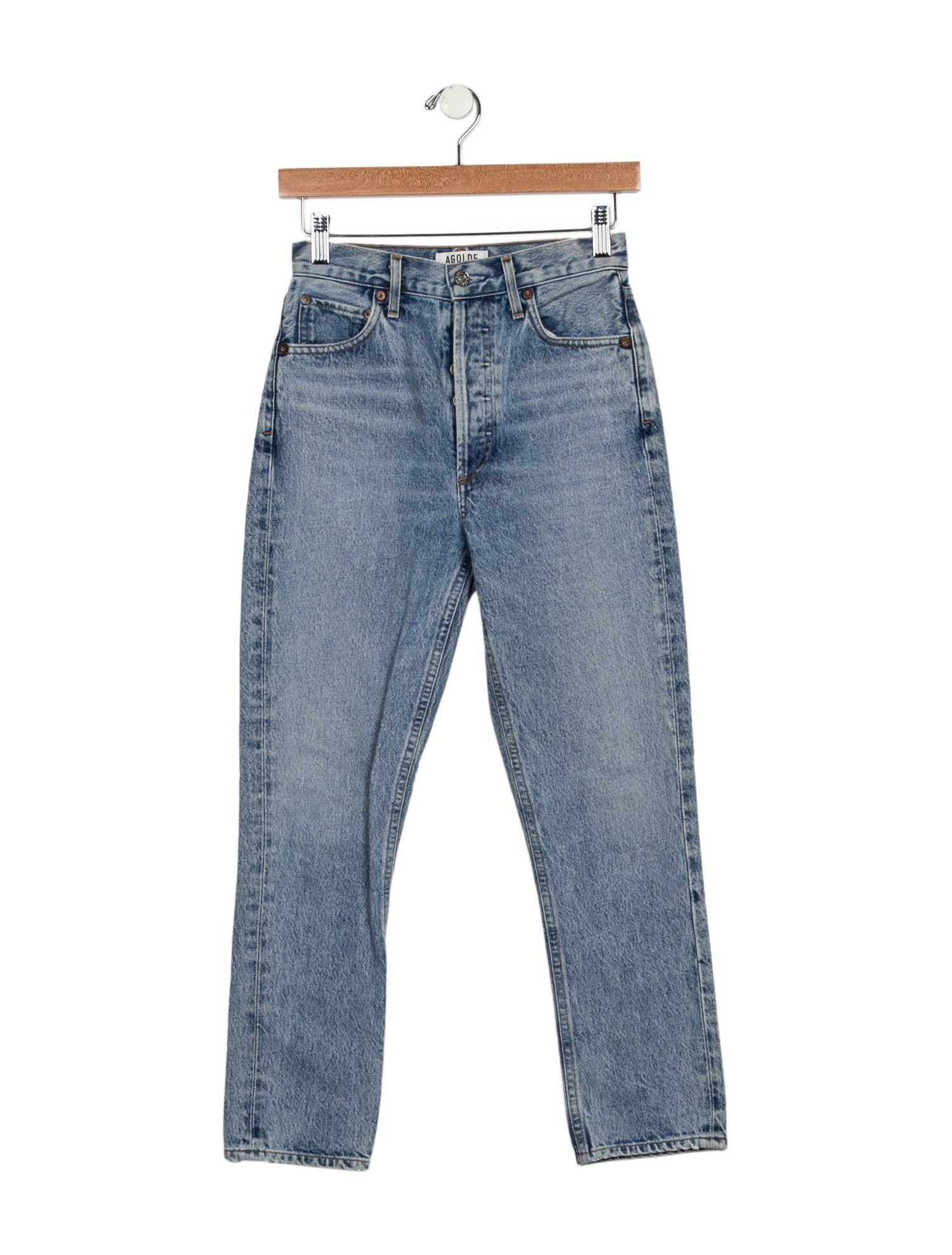 AGOLDE Mid-Rise Straight Leg Jeans