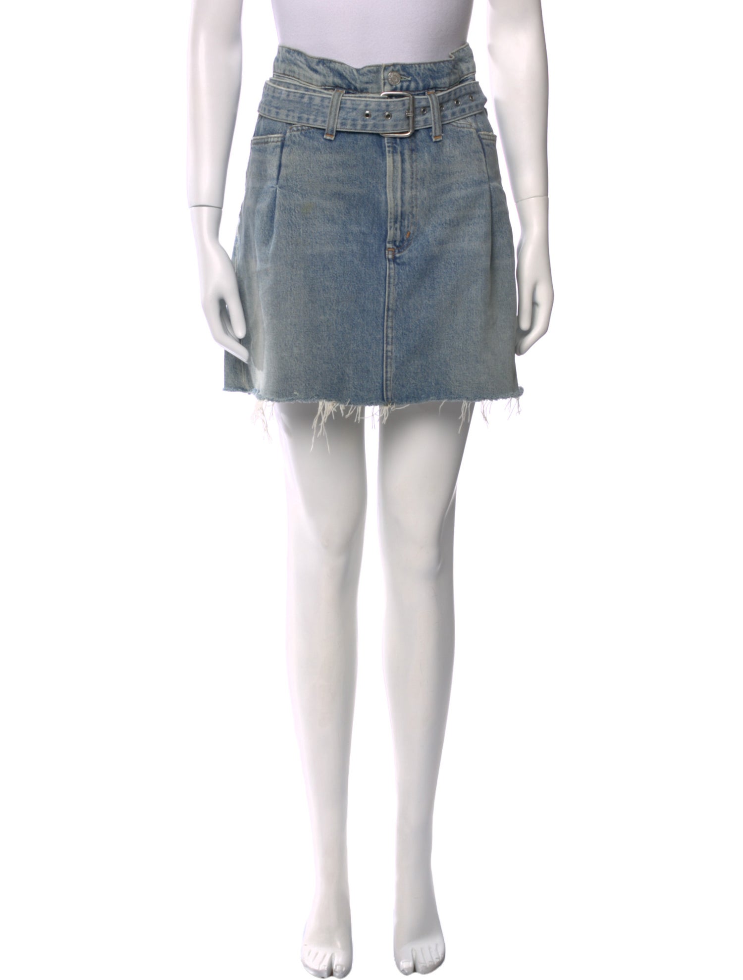 AGOLDE Distressed Accents Mini Skirt