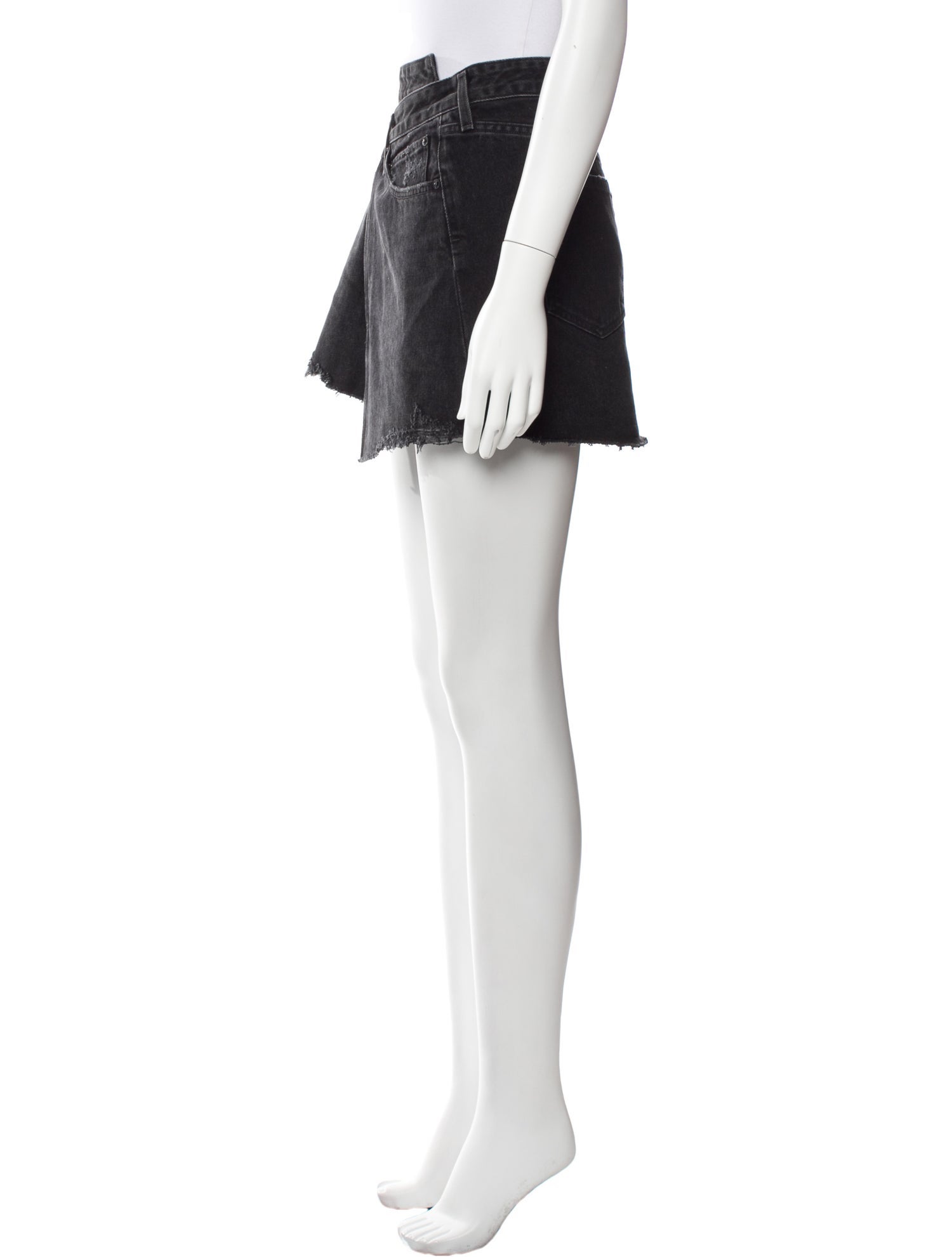 AGOLDE Distressed Accents Mini Skirt