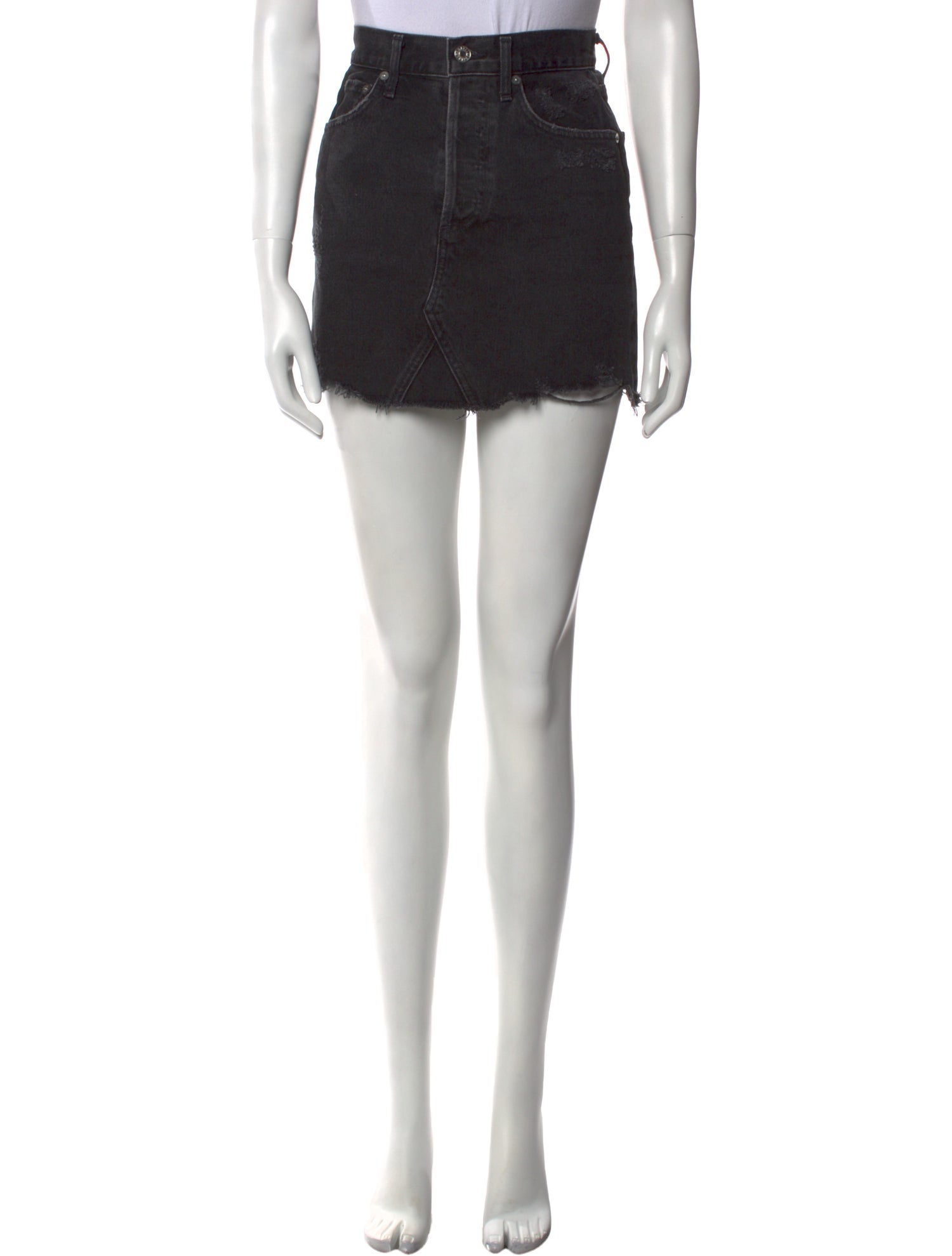 AGOLDE Distressed Accents Mini Skirt