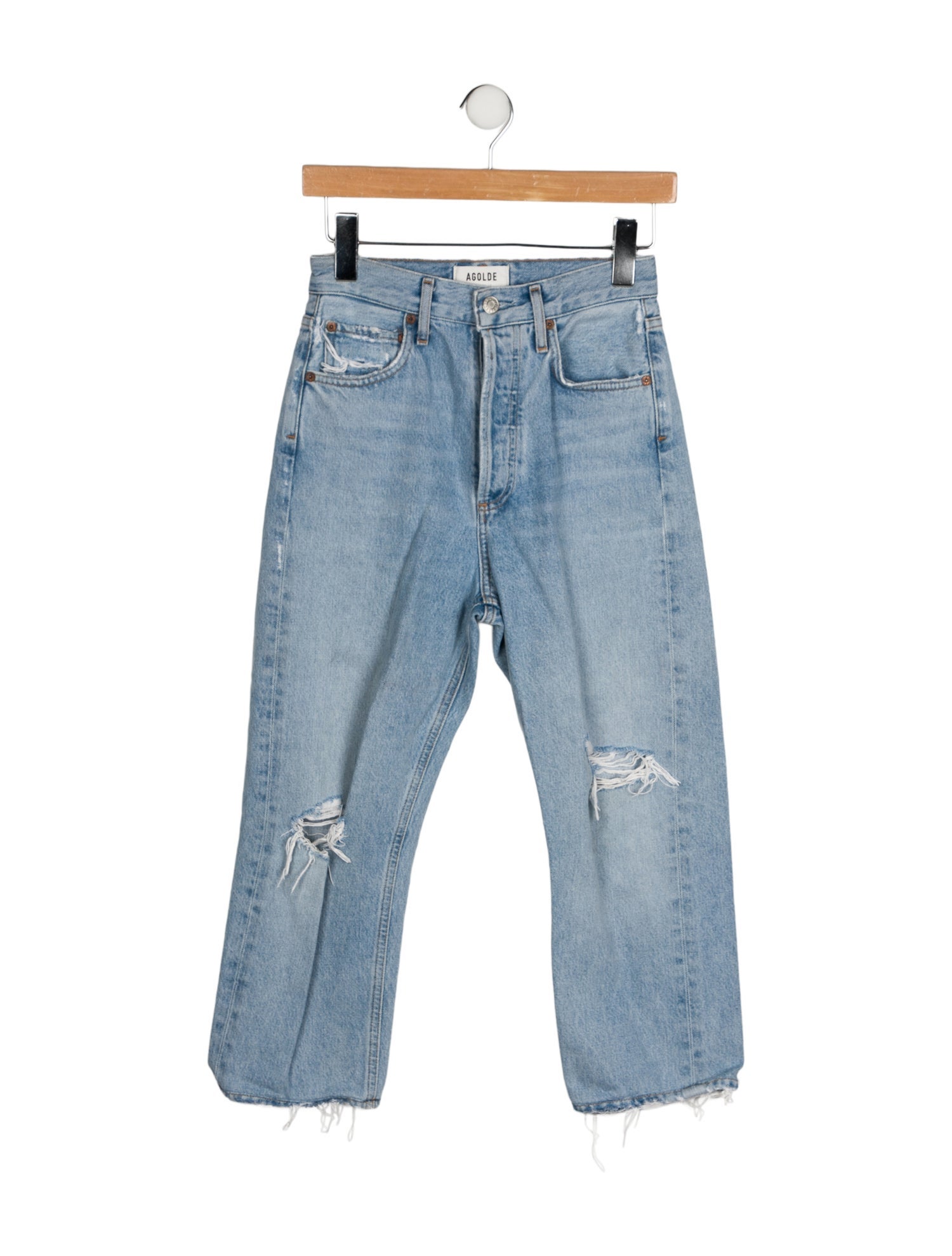 AGOLDE Mid-Rise Straight Leg Jeans