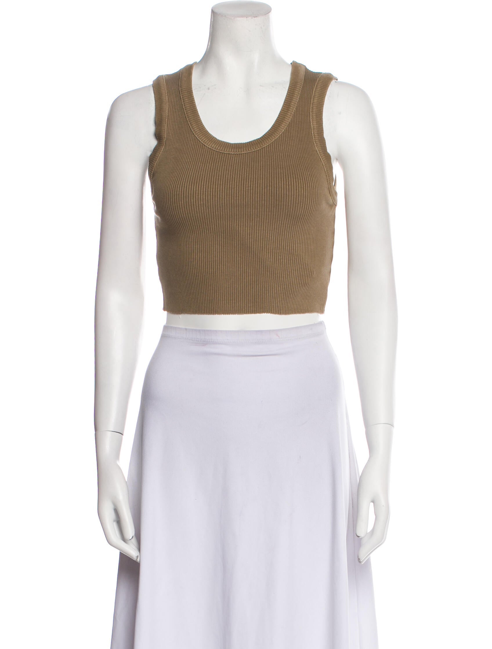 AGOLDE Scoop Neck Sleeveless Crop Top