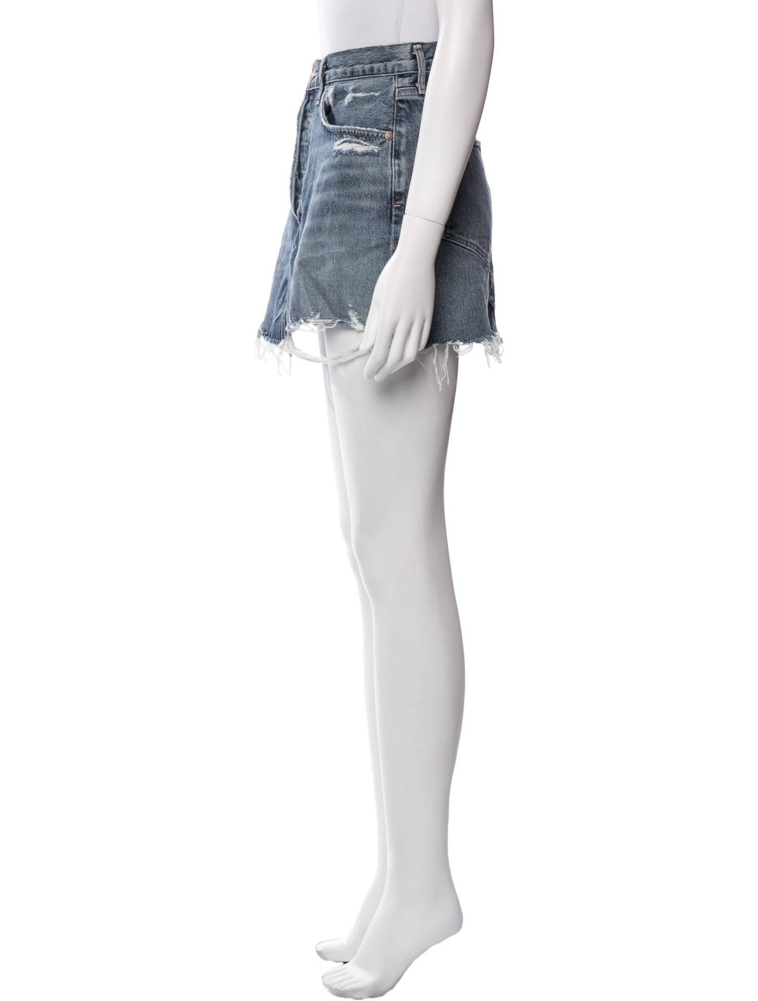 AGOLDE Distressed Accents Mini Skirt