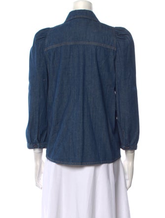 A.P.C. X GOOP Three-Quarter Sleeve Button-Up Top