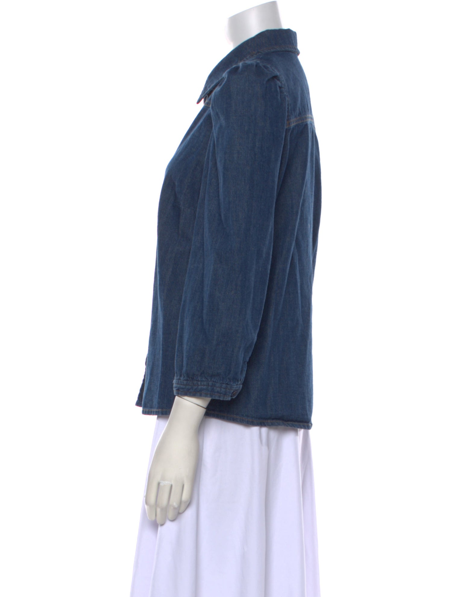 A.P.C. X GOOP Three-Quarter Sleeve Button-Up Top