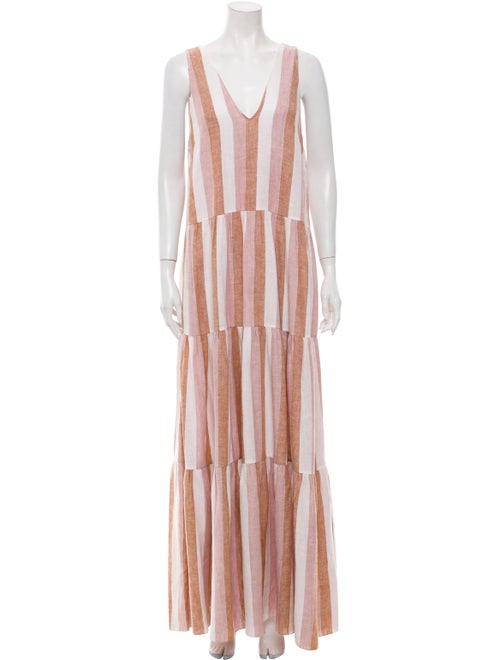Adriana Degreas Striped Long Dress