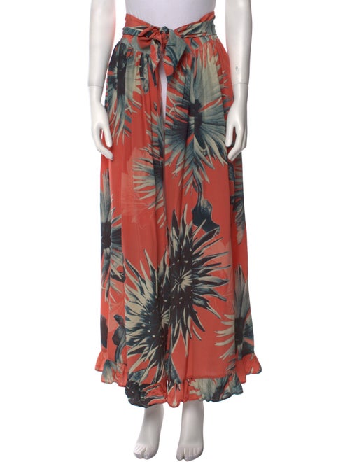 Adriana Degreas Silk Long Skirt