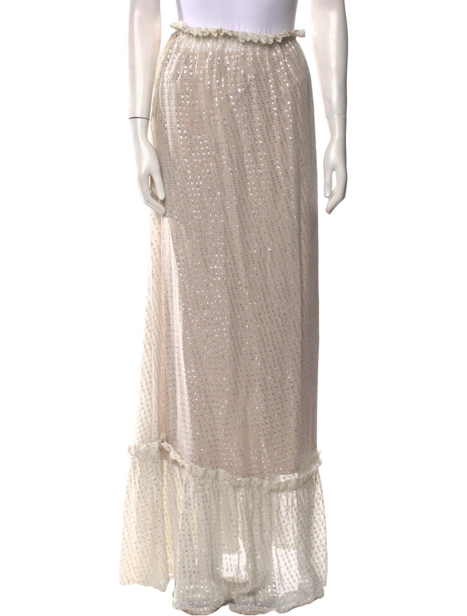 Adriana Degreas Silk Long Skirt