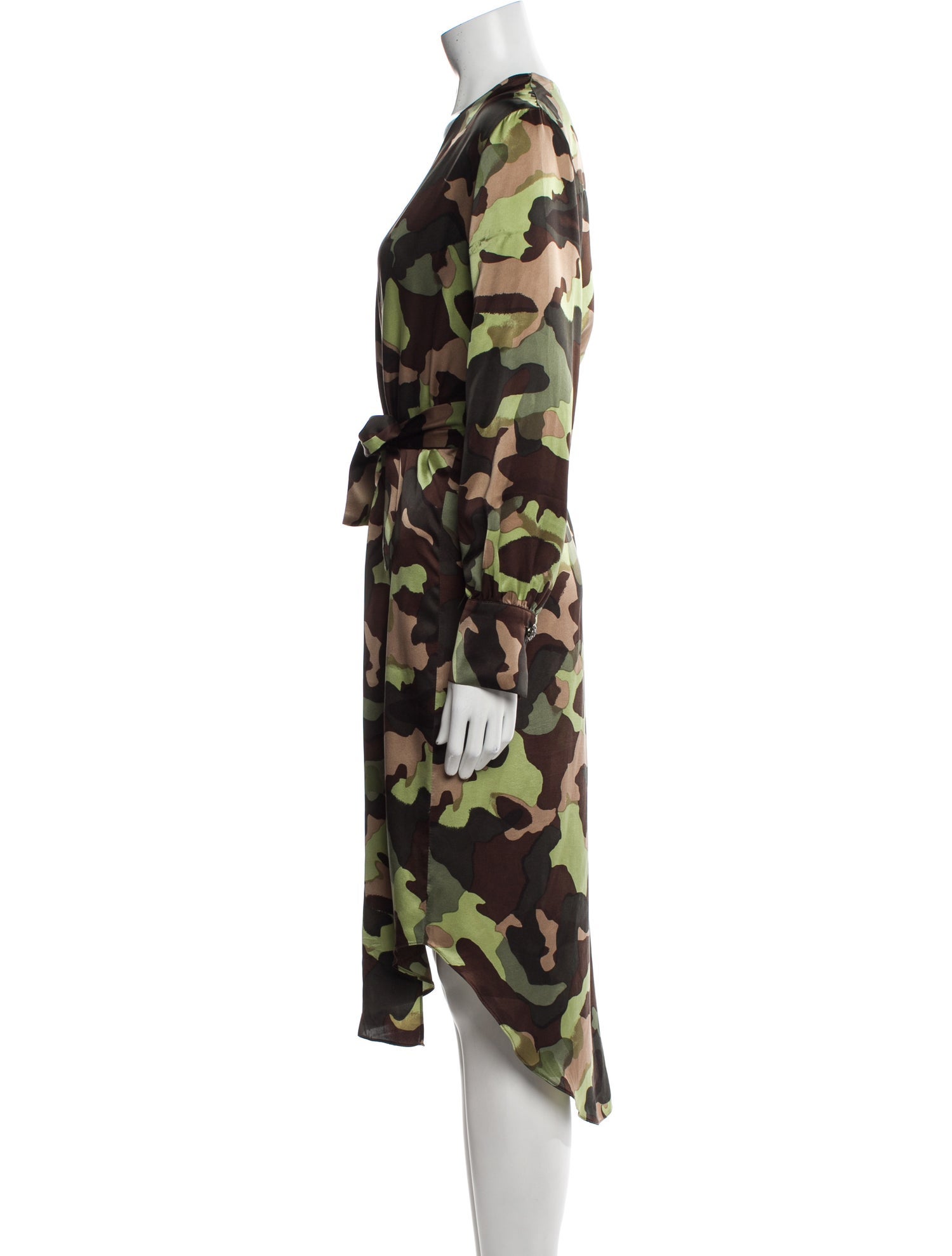 Adriana Degreas Silk Camouflage Print Robe
