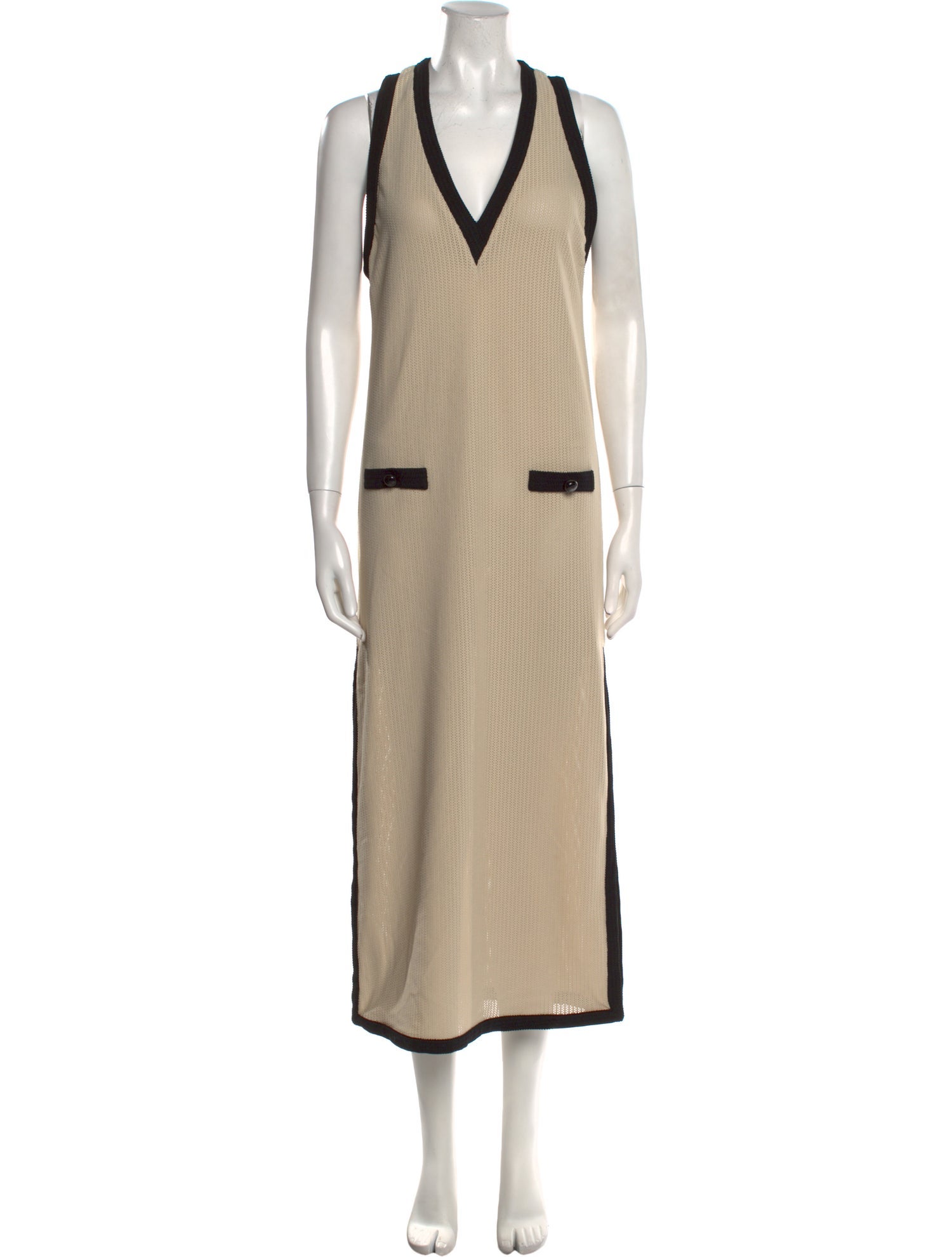 Adriana Degreas Plunge Neckline Long Dress