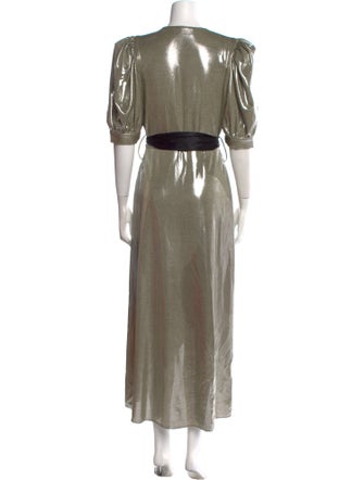 Adriana Degreas V-Neck Long Dress