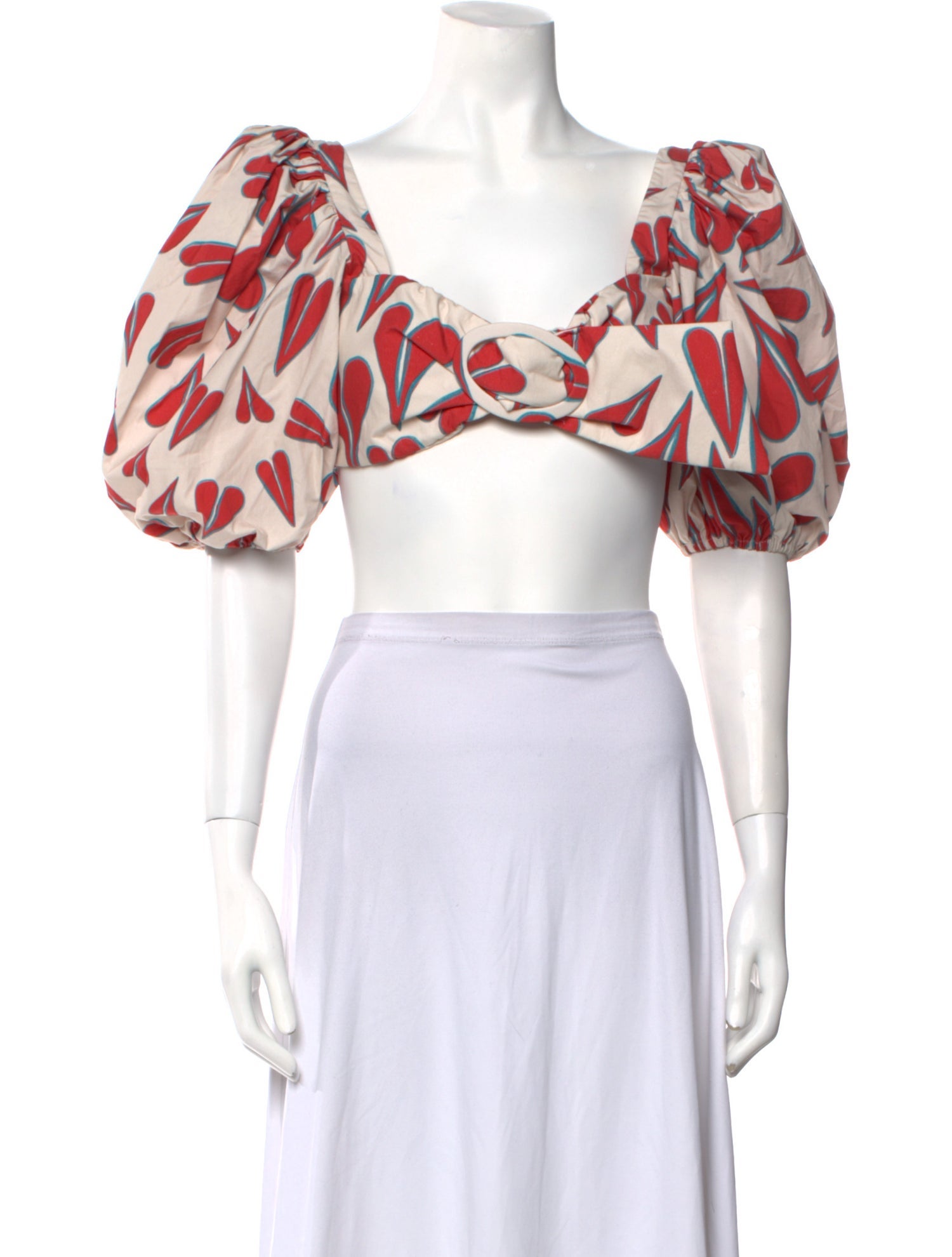 Adriana Degreas Printed Square Neckline Crop Top w/ Tags