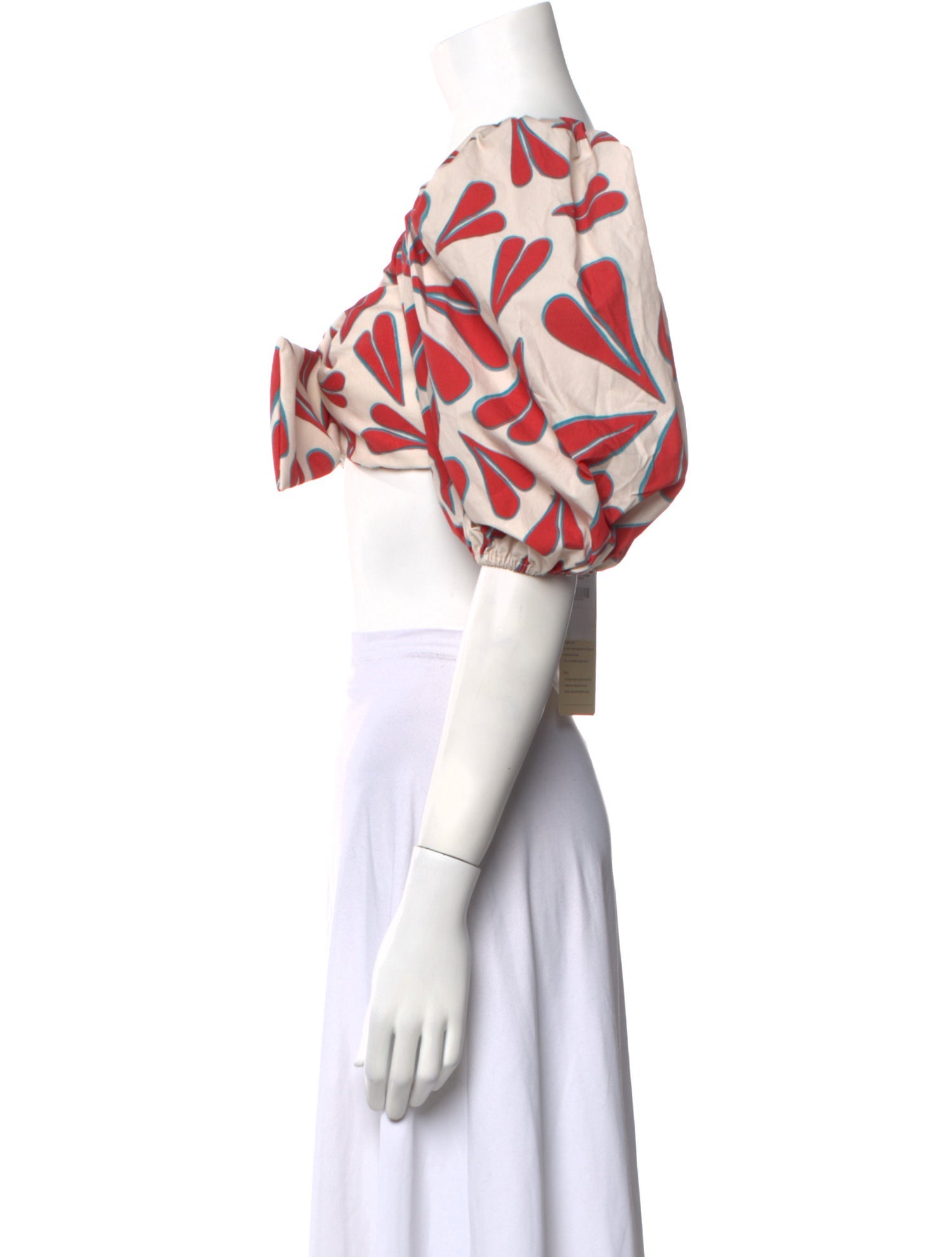 Adriana Degreas Printed Square Neckline Crop Top w/ Tags