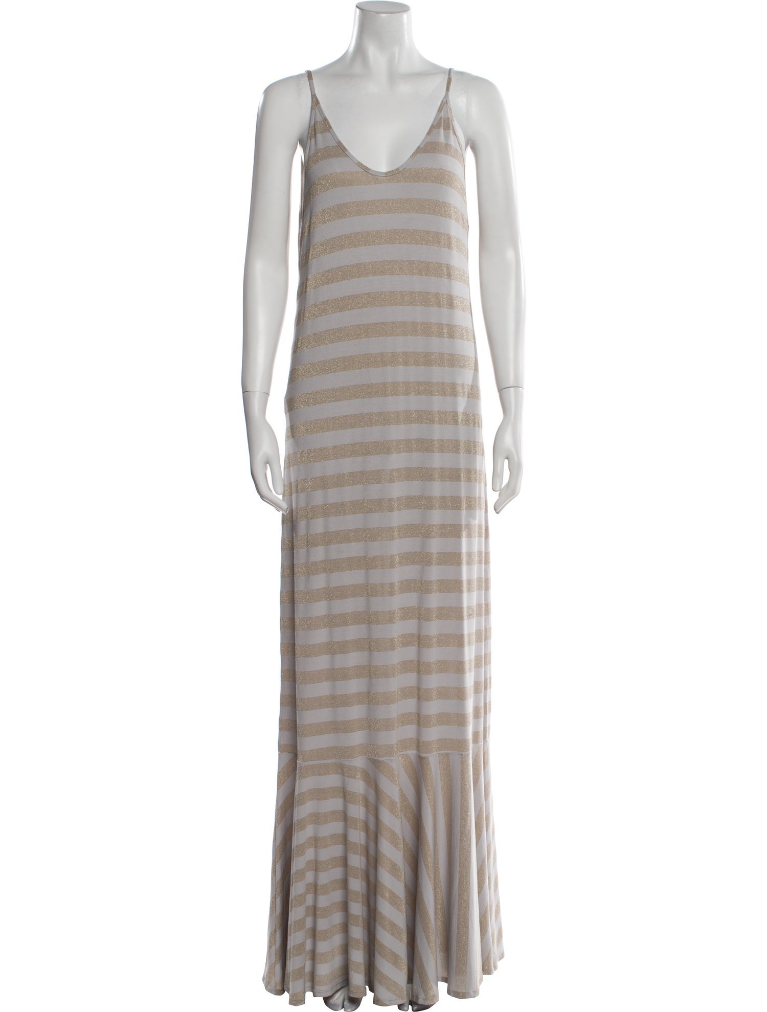 Adriana Degreas Striped Long Dress