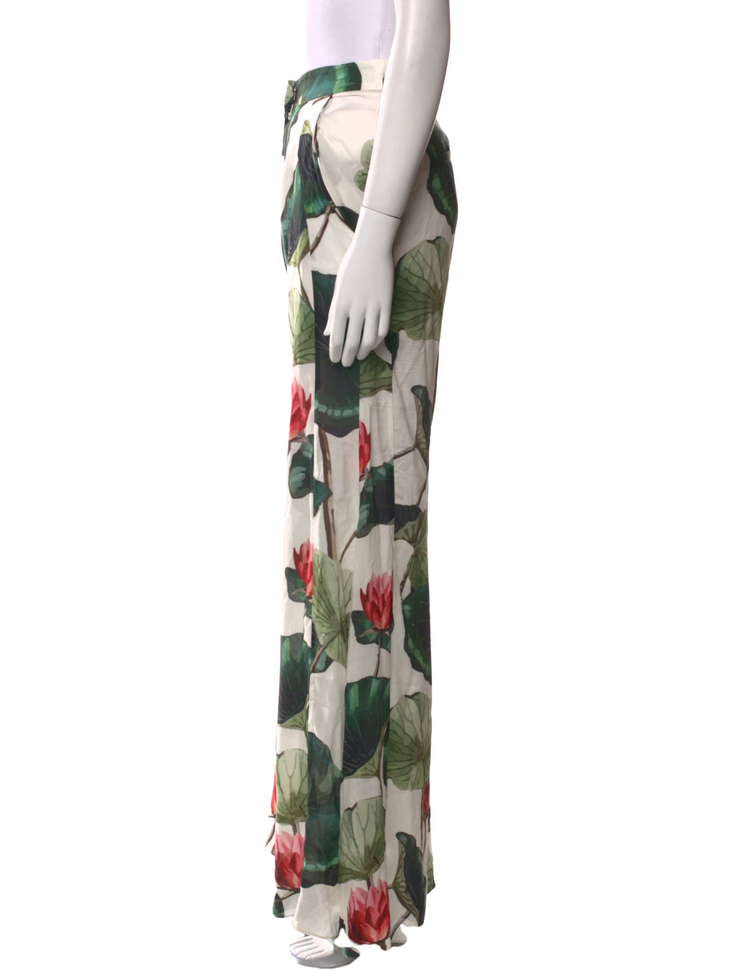 Adriana Degreas Floral Print Wide Leg Pants