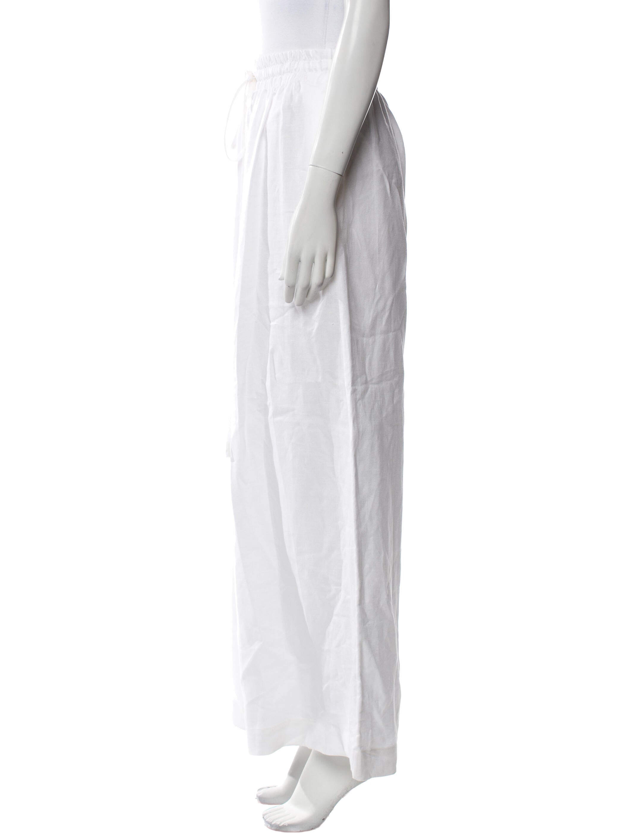 Adriana Degreas Linen Wide Leg Pants