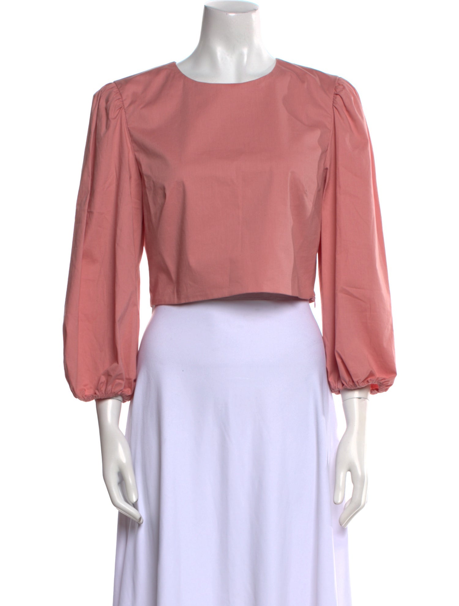 Adriana Degreas Crew Neck Three-Quarter Sleeve Crop Top w/ Tags