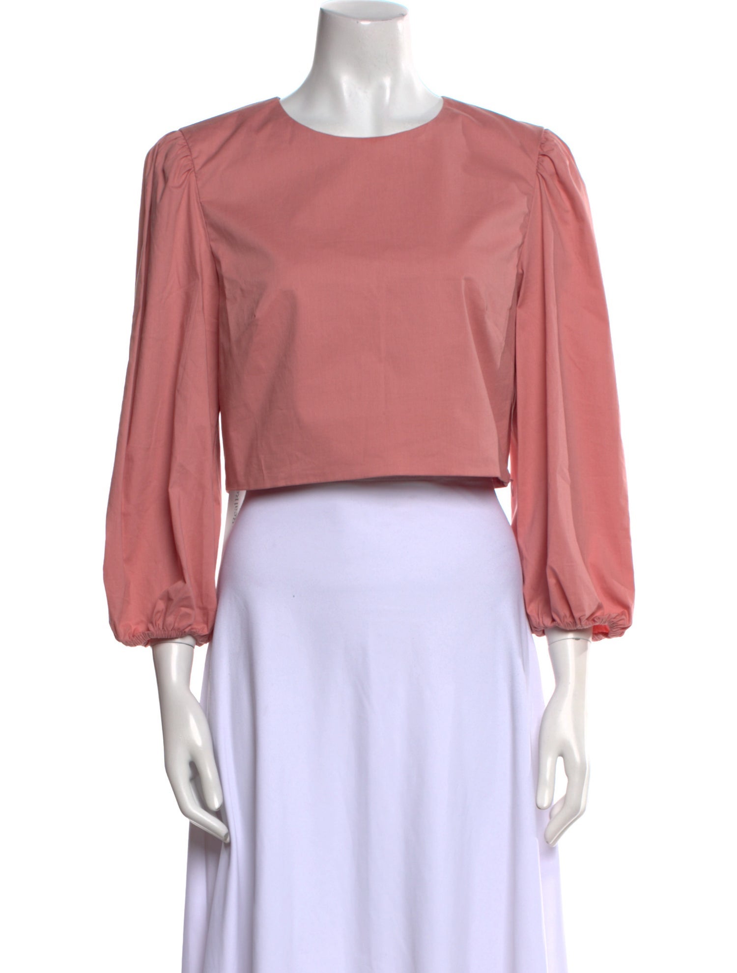 Adriana Degreas Crew Neck Three-Quarter Sleeve Crop Top w/ Tags