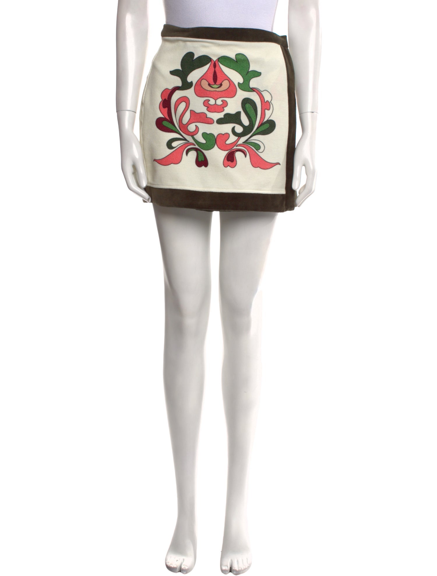 Adriana Degreas Graphic Print Mini Skirt w/ Tags