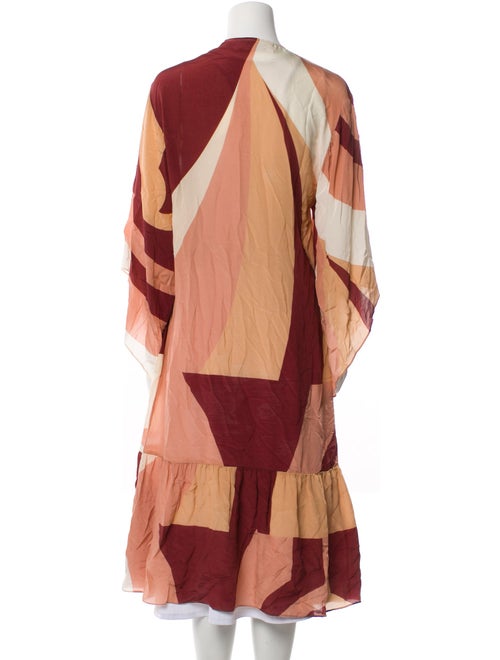 Adriana Degreas Silk Colorblock Pattern Robe