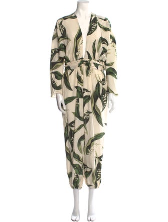 Adriana Degreas Silk Printed Jumpsuit
